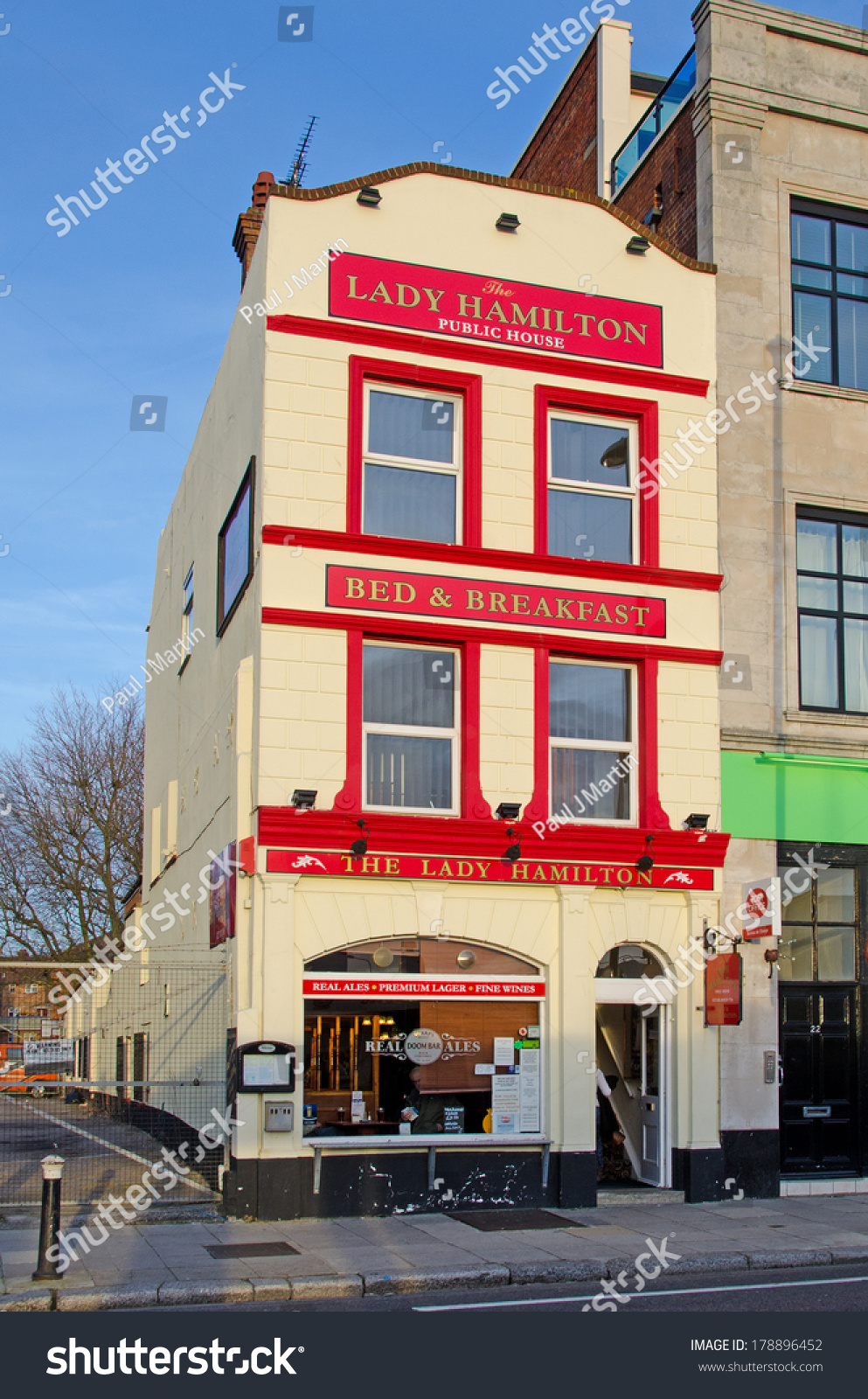 Portsmouth, Uk - Feb 22, 2014: The Lady Hamilton, A Public House On The ...