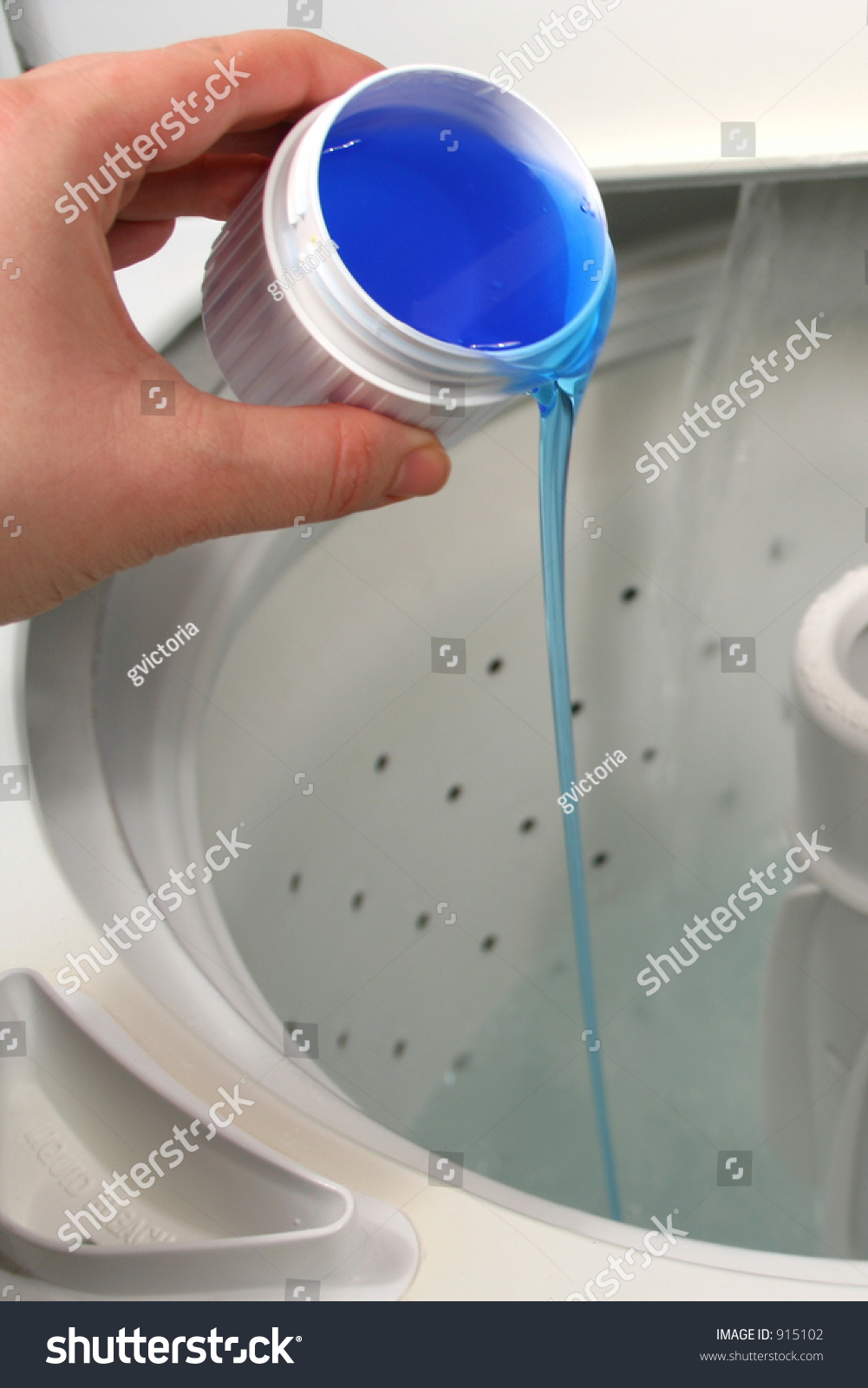 Pouring Laundry Detergent Into Washer Stock Photo Shutterstock