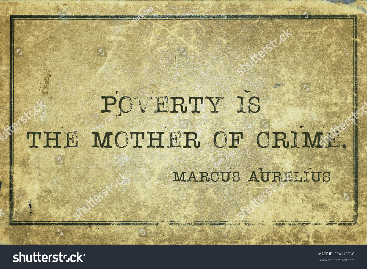 poverty is the mother of crime