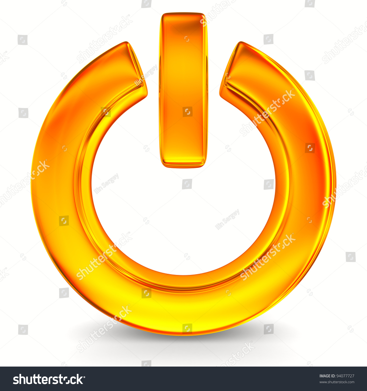 Power Sign On White Background. Isolated 3d Image Stock Photo 94077727