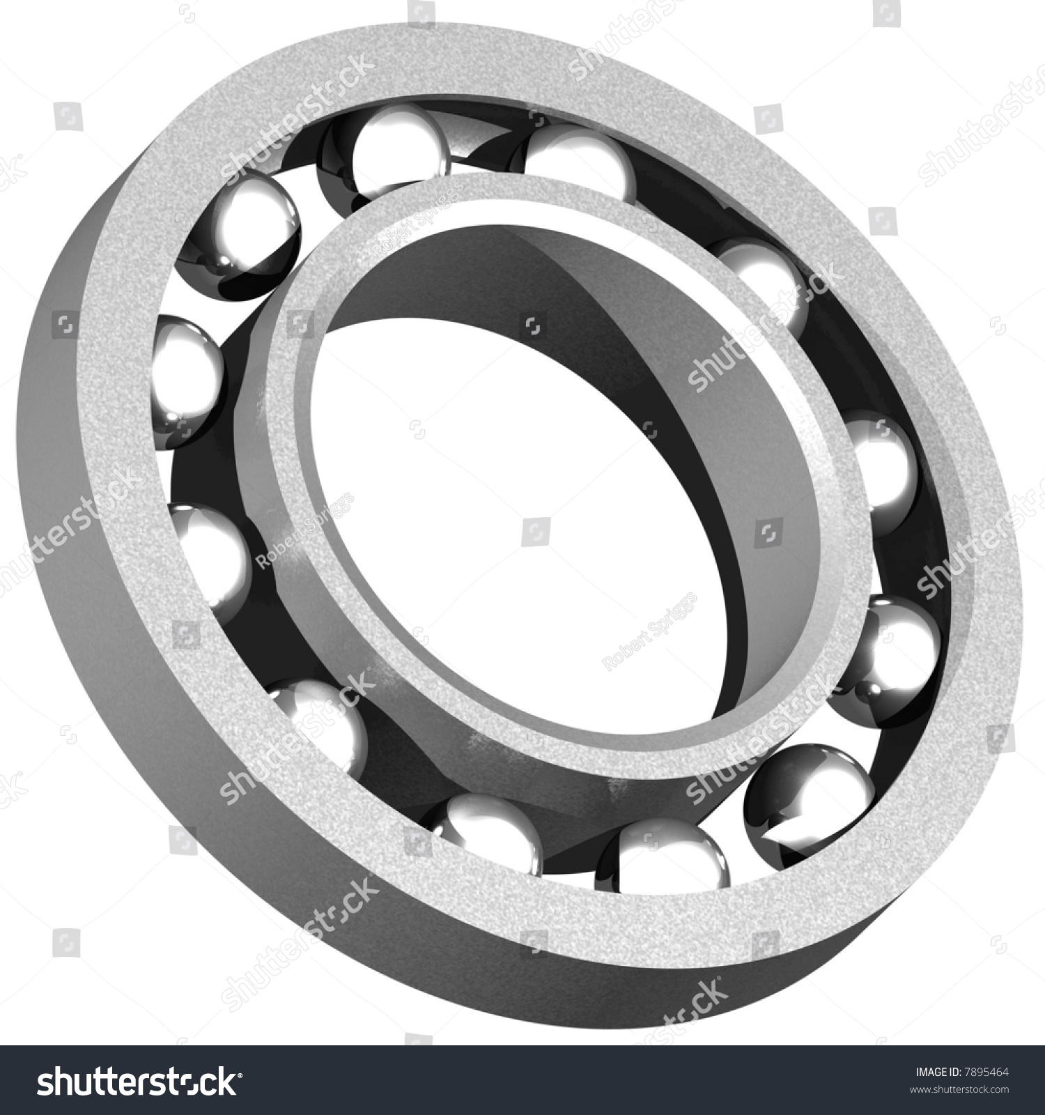 Precision Ball Bearing Assembly Isolated On Stock Illustration 7895464 ...