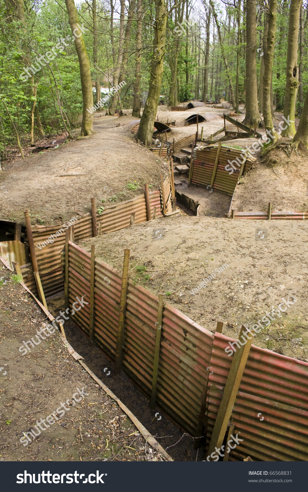 Preserved First World War Trenches In Belgium Europe Stock Photo