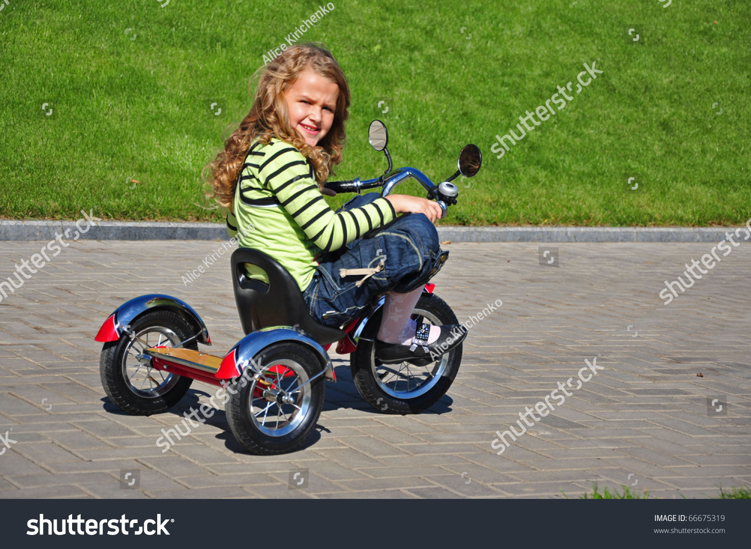 riding tricycle