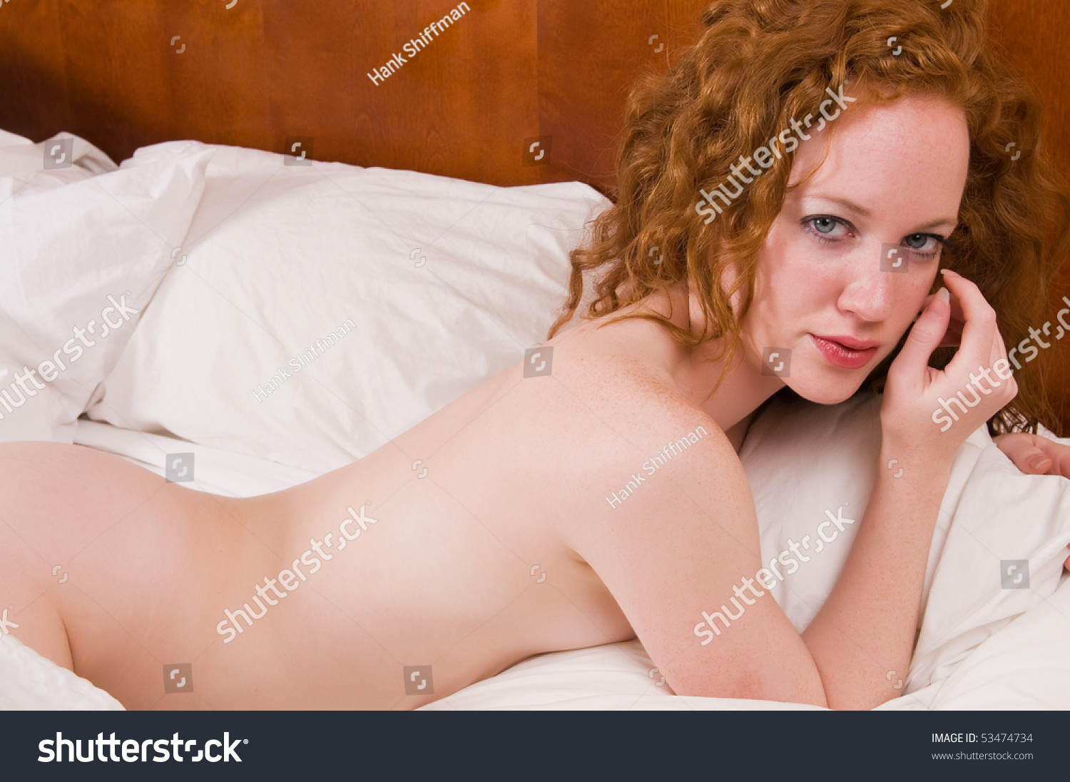 Pretty Pale Redhead Lying Nude Bed Stock Photo 53474734 Shutterstock