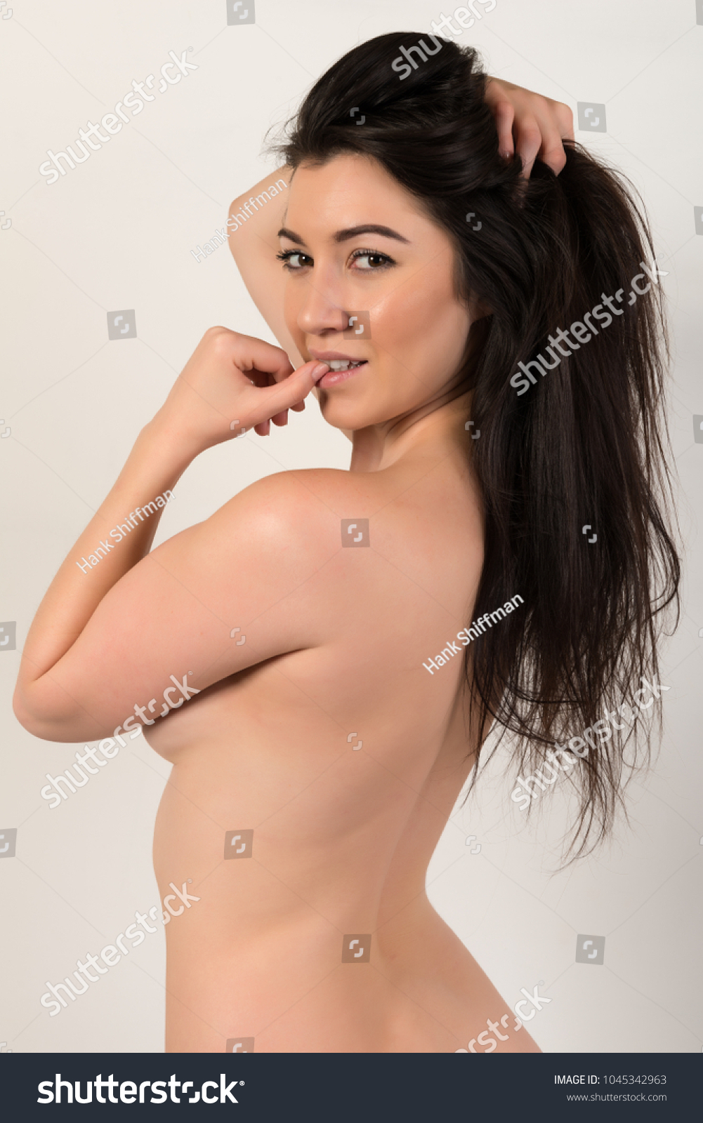 Pretty Petite Brunette Standing Nude On Stock Photo Edit Now