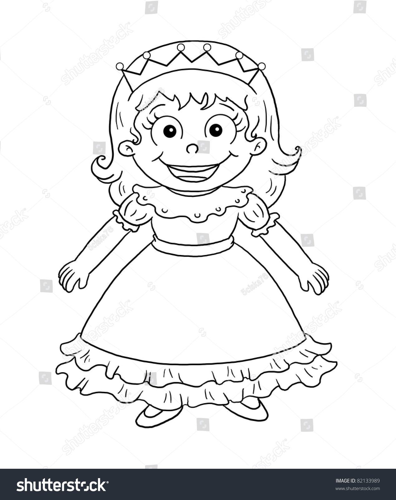 Princess In Black And White Stock Photo 82133989 : Shutterstock