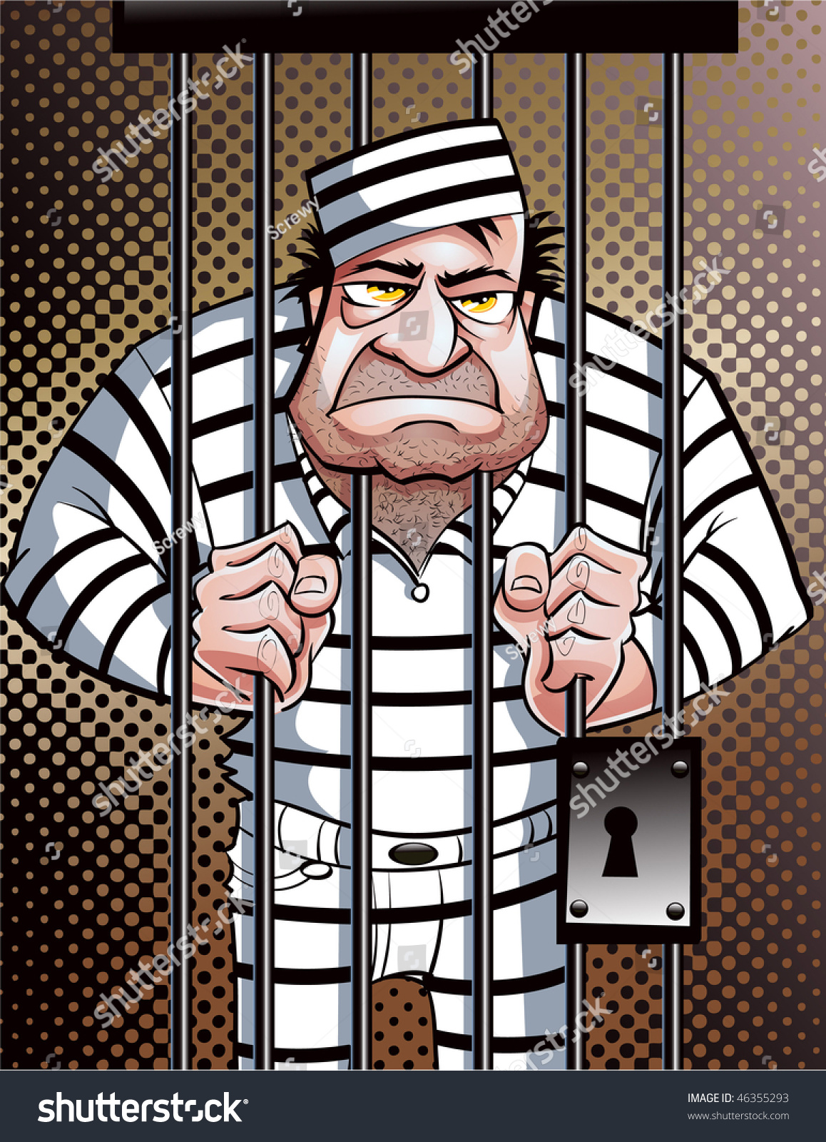 man behind bars clipart - photo #19