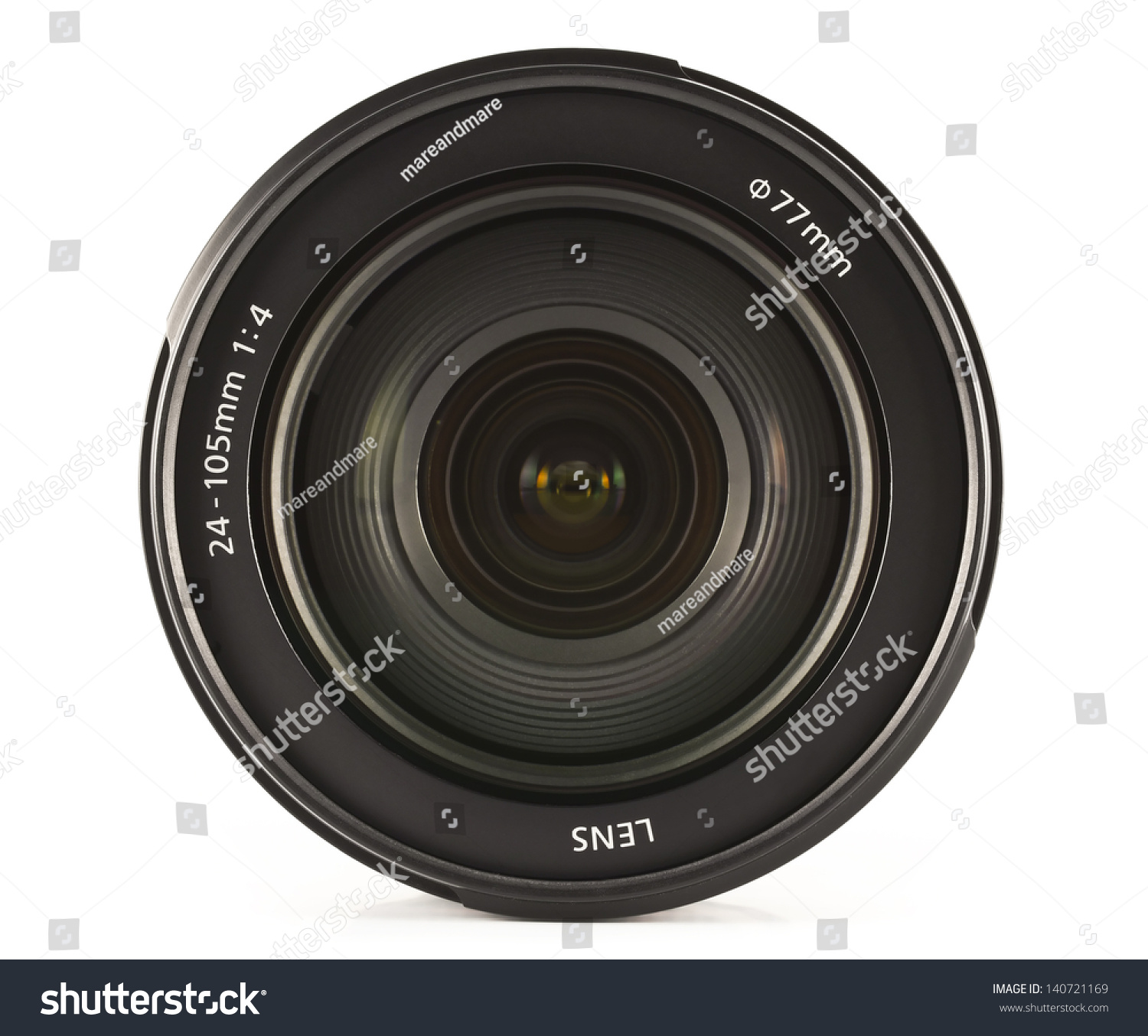 Professional Zoom Lens 24-105mm On A White Background ...