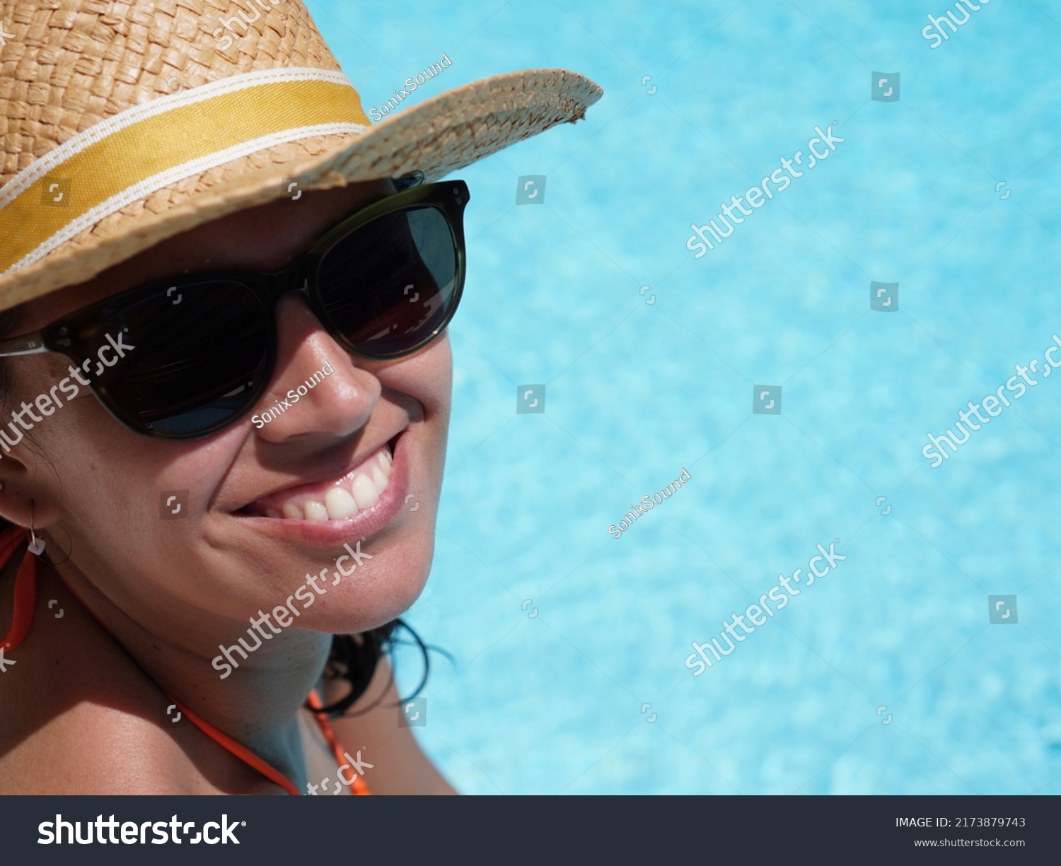 Profile View Tanned Caucasian Woman Sunbathing Stock Photo Shutterstock