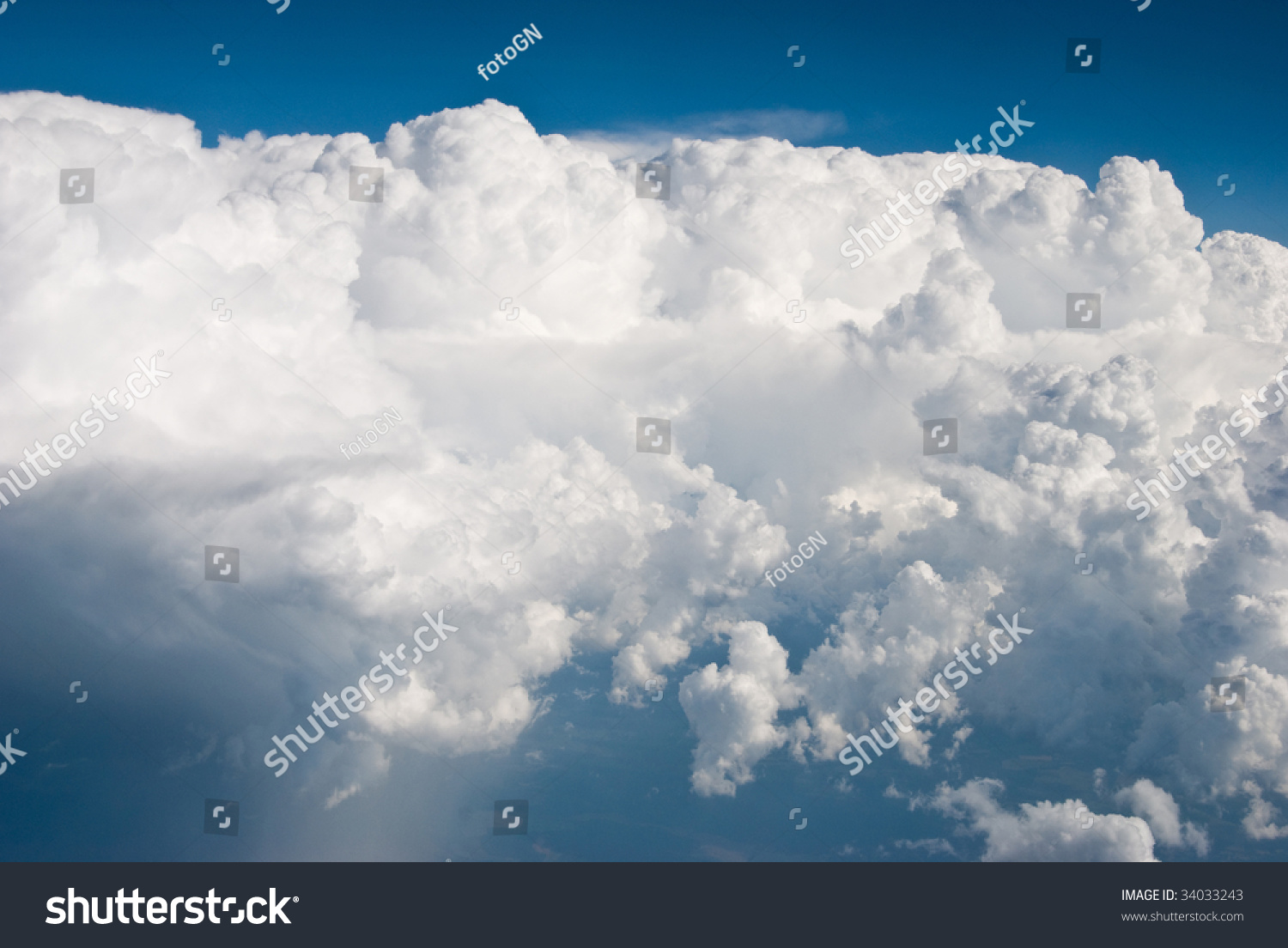 Puffy White Clouds Stock Photo 34033243 Shutterstock