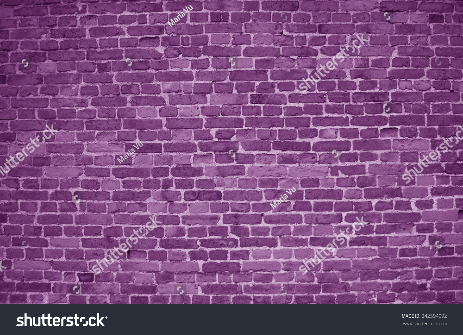 Purple Brick Wall (Background, Wallpaper, Bricks) Stock Photo 242594092