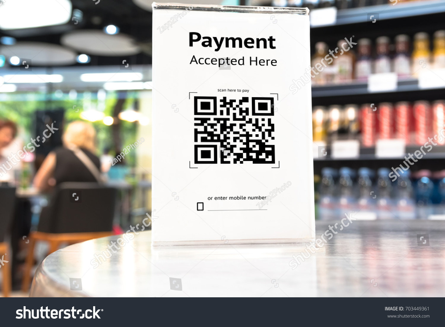 Qr Code Payment Online Shopping Cashless Stock Photo Edit Now