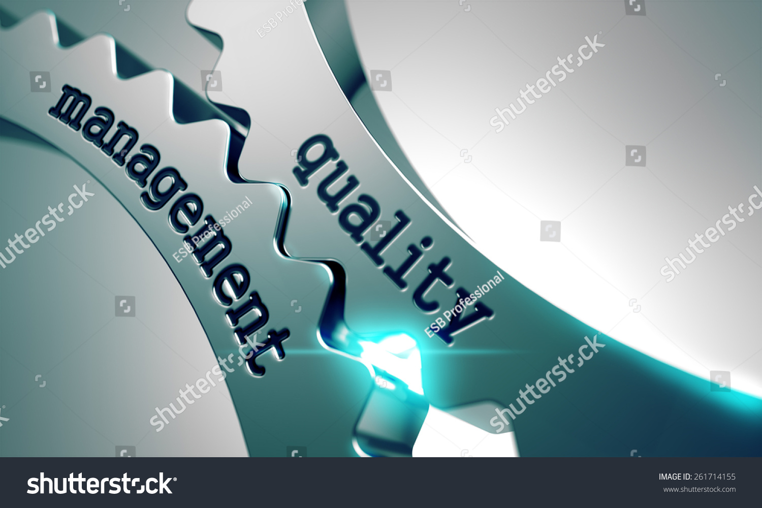 Quality Management On The Mechanism Of Metal Gears. Stock Photo