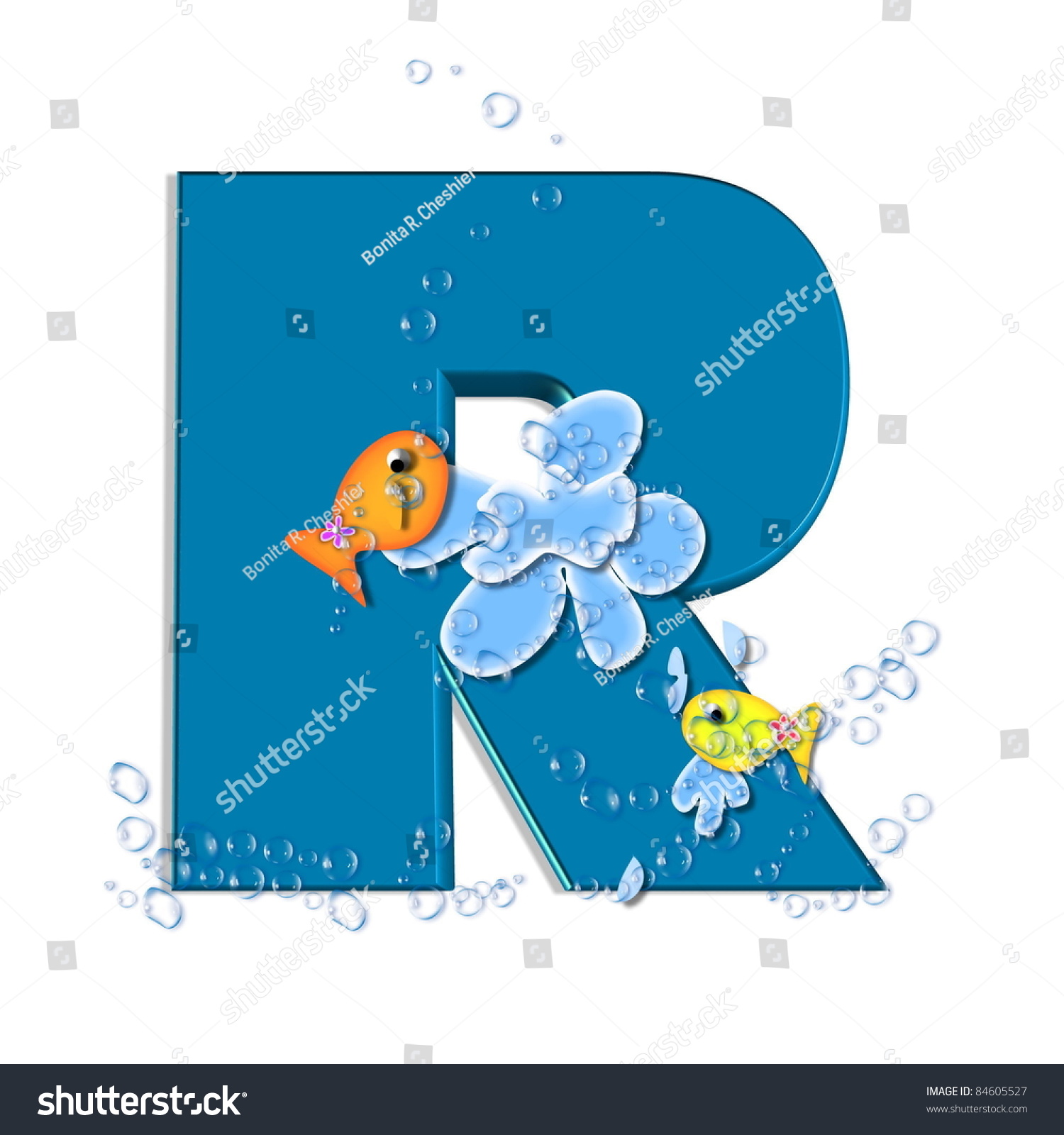 R, In The Alphabet Set "Splish Splash", Two Colorful Fish Are Swimming ...