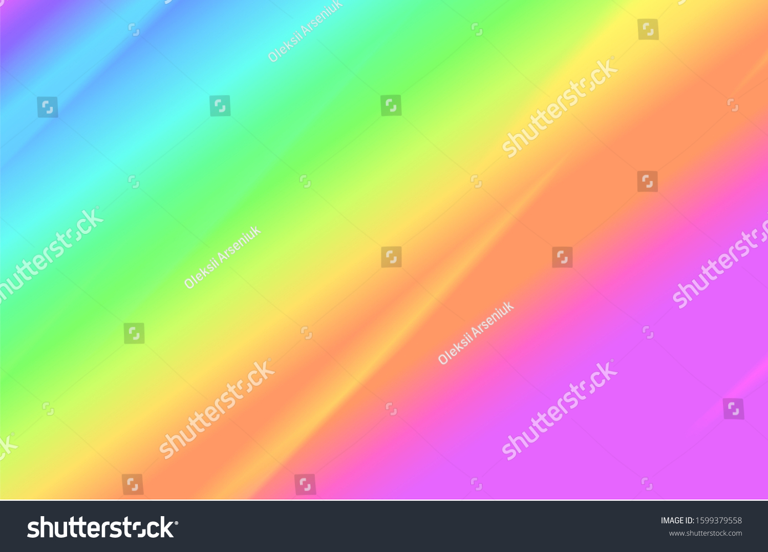 Rainbow Beams Light Holographic Iridescent Background Stock