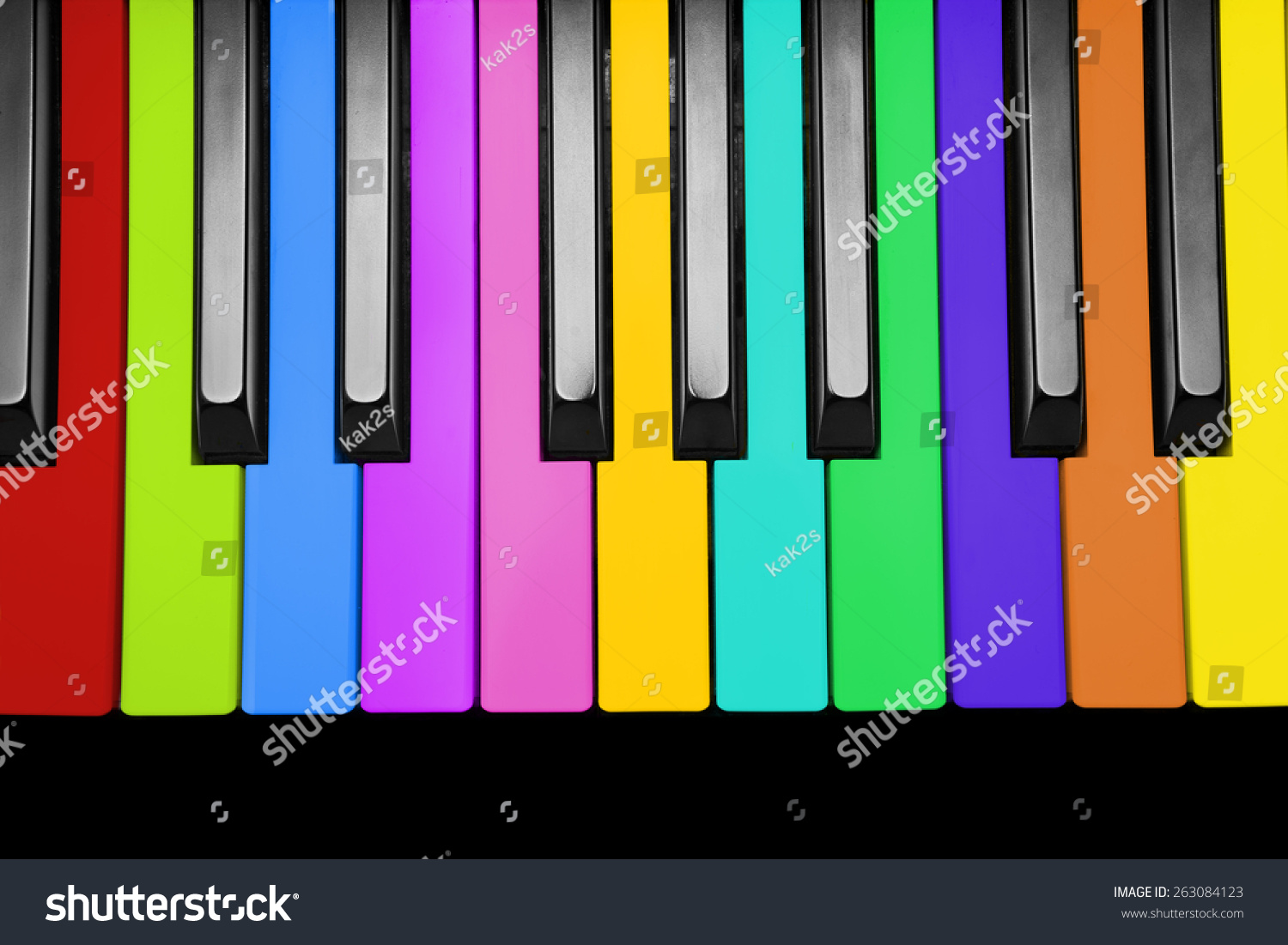 Rainbow Piano Keys Isolated On White Stock Photo 263084123 ...
 Rainbow Piano Backgrounds