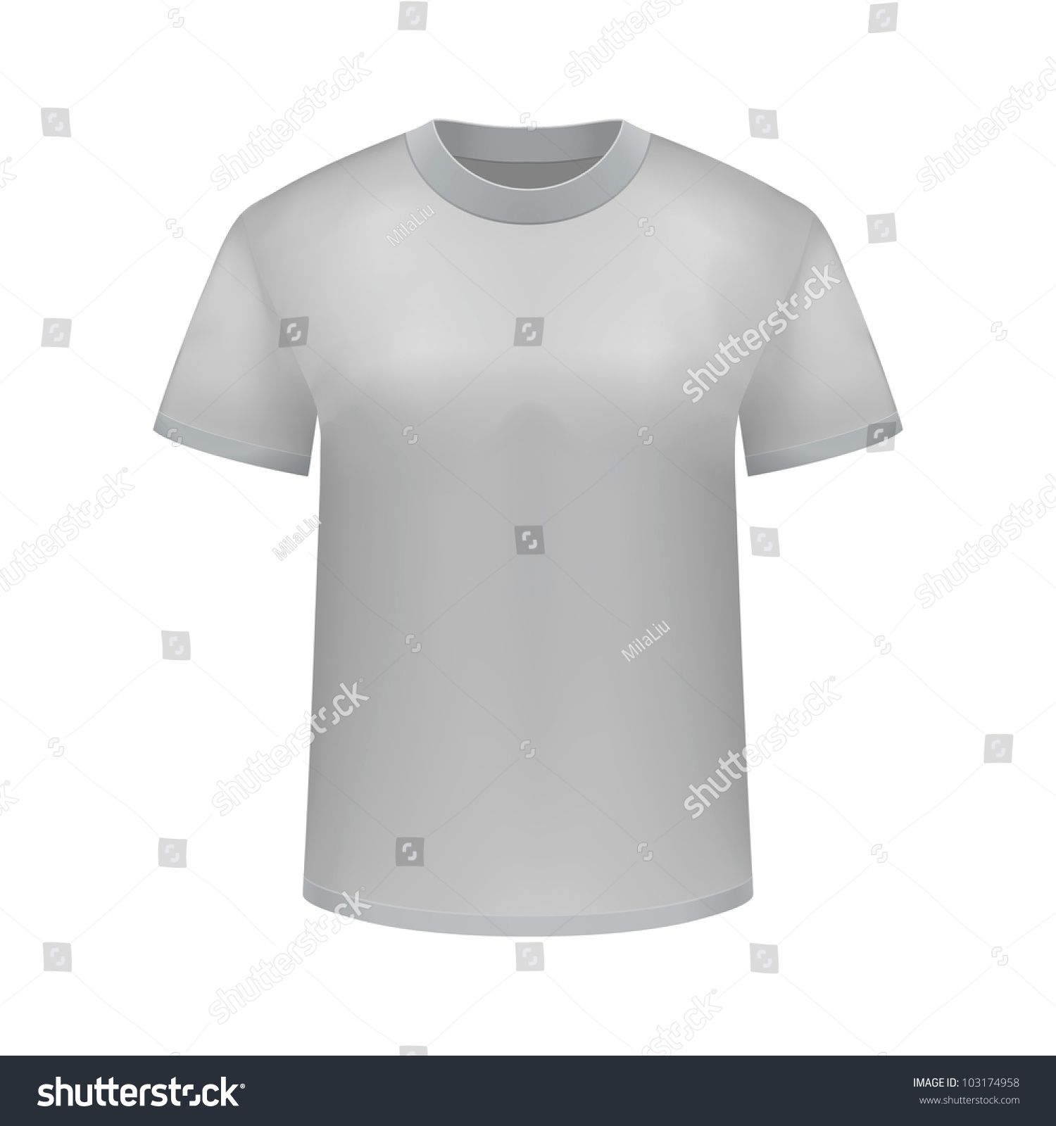 Raster T Shirt , Isolated On White Background. Stock Photo 103174958