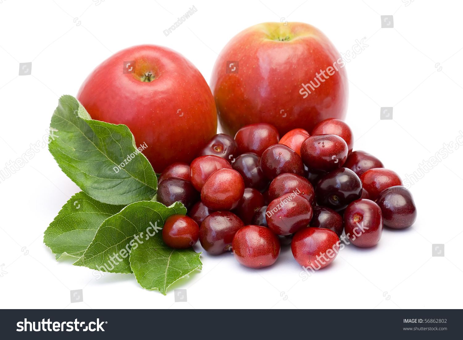 Red Apples And Cherries Stock Photo 56862802 : Shutterstock