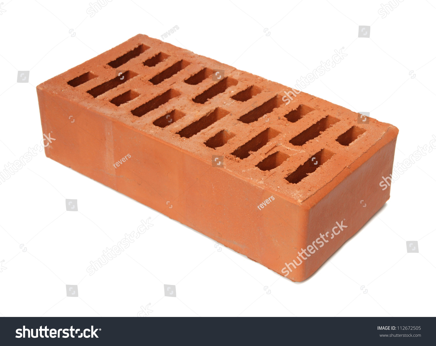 Red Brick Isolated On White Background Stock Photo 112672505 - Shutterstock