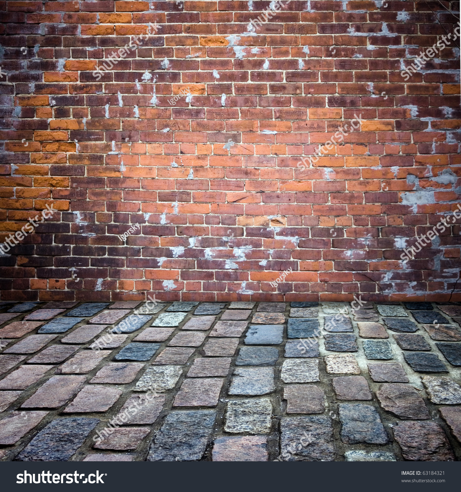 Red Brick Wall Background Stock Photo 63184321 : Shutterstock