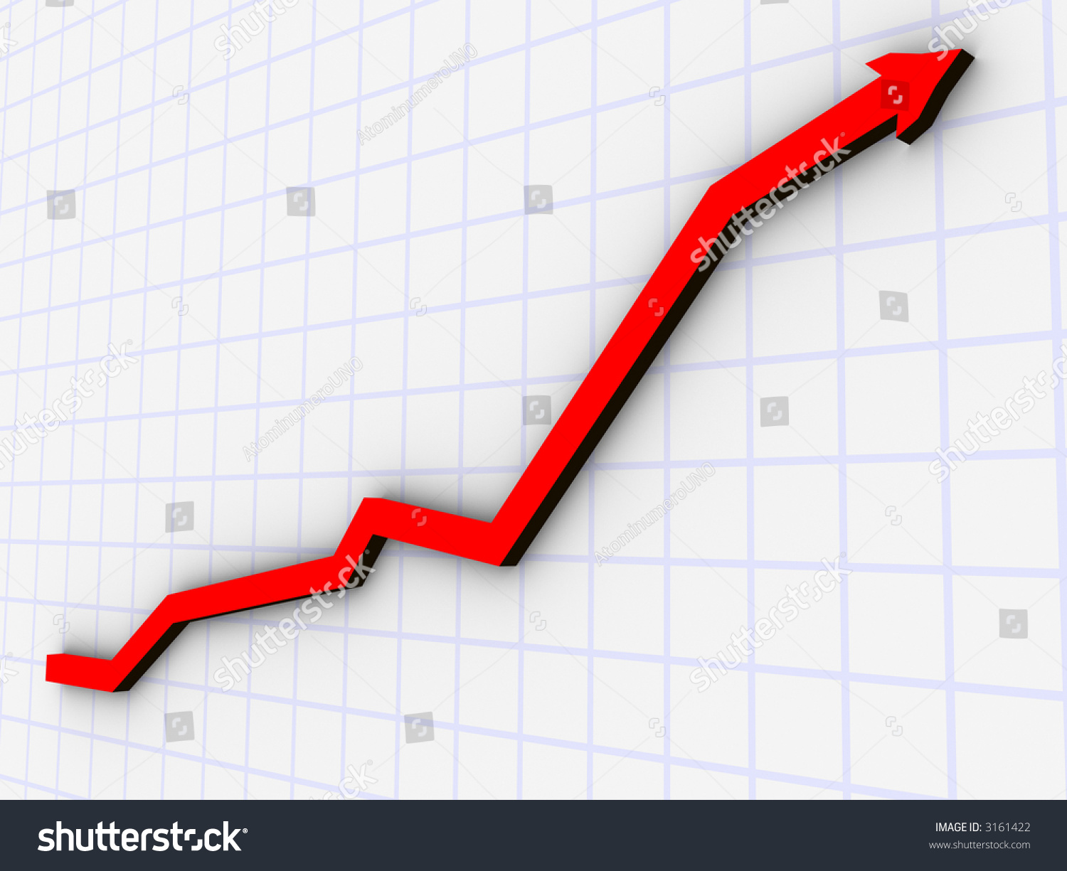 Red Business Chart - Go Up Stock Photo 3161422 : Shutterstock