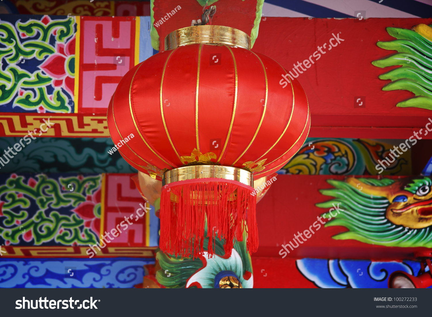 Red Chinese New Year Symbols Stock Photo 100272233 : Shutterstock