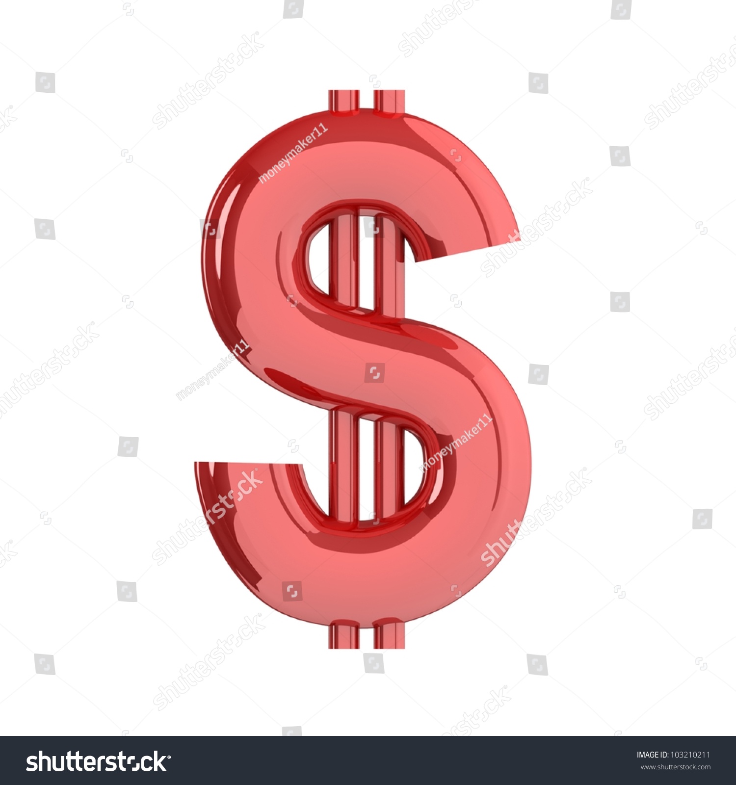 dollar sign icon red