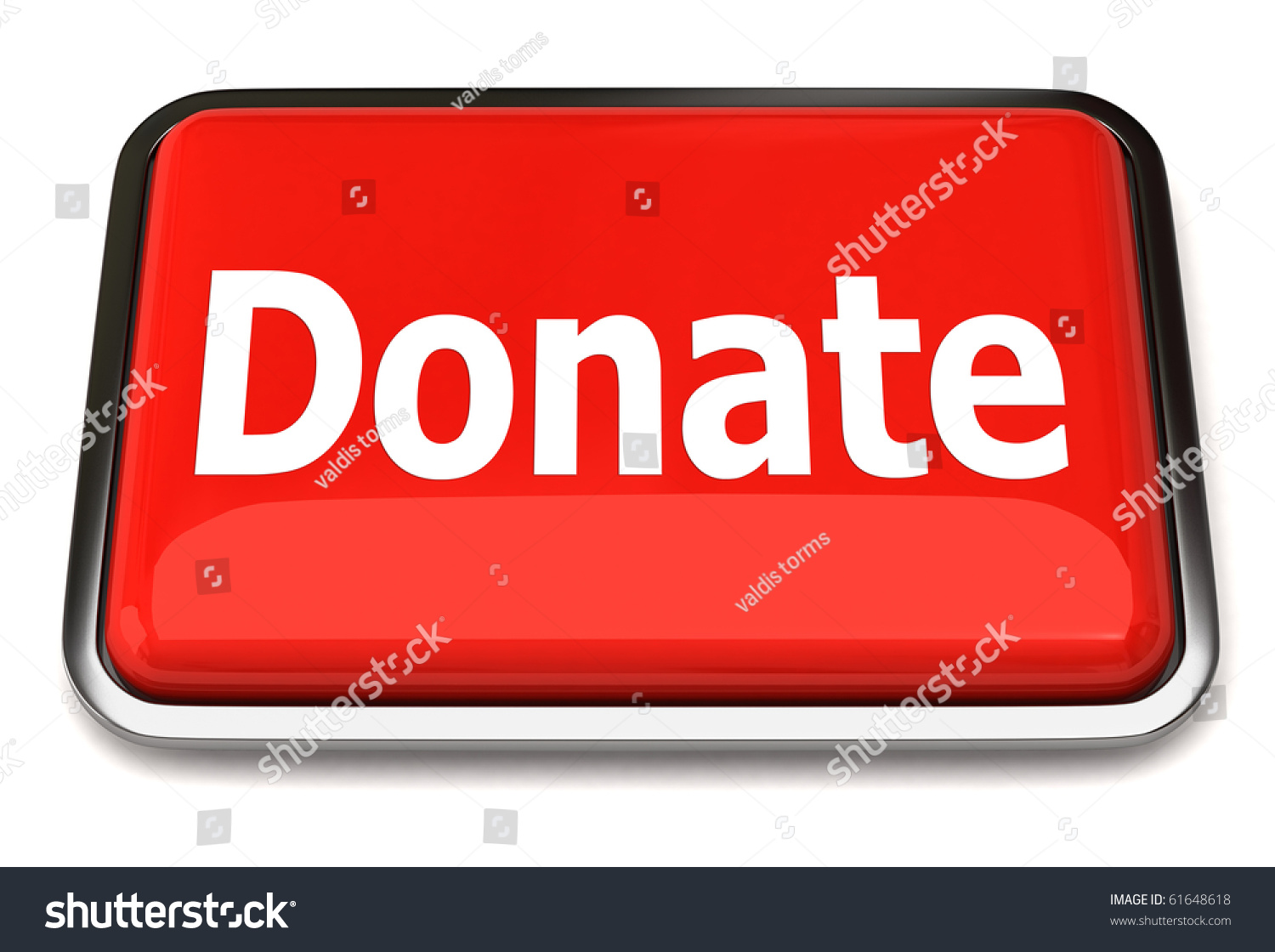 Red Donate Button Stock Photo 61648618 : Shutterstock