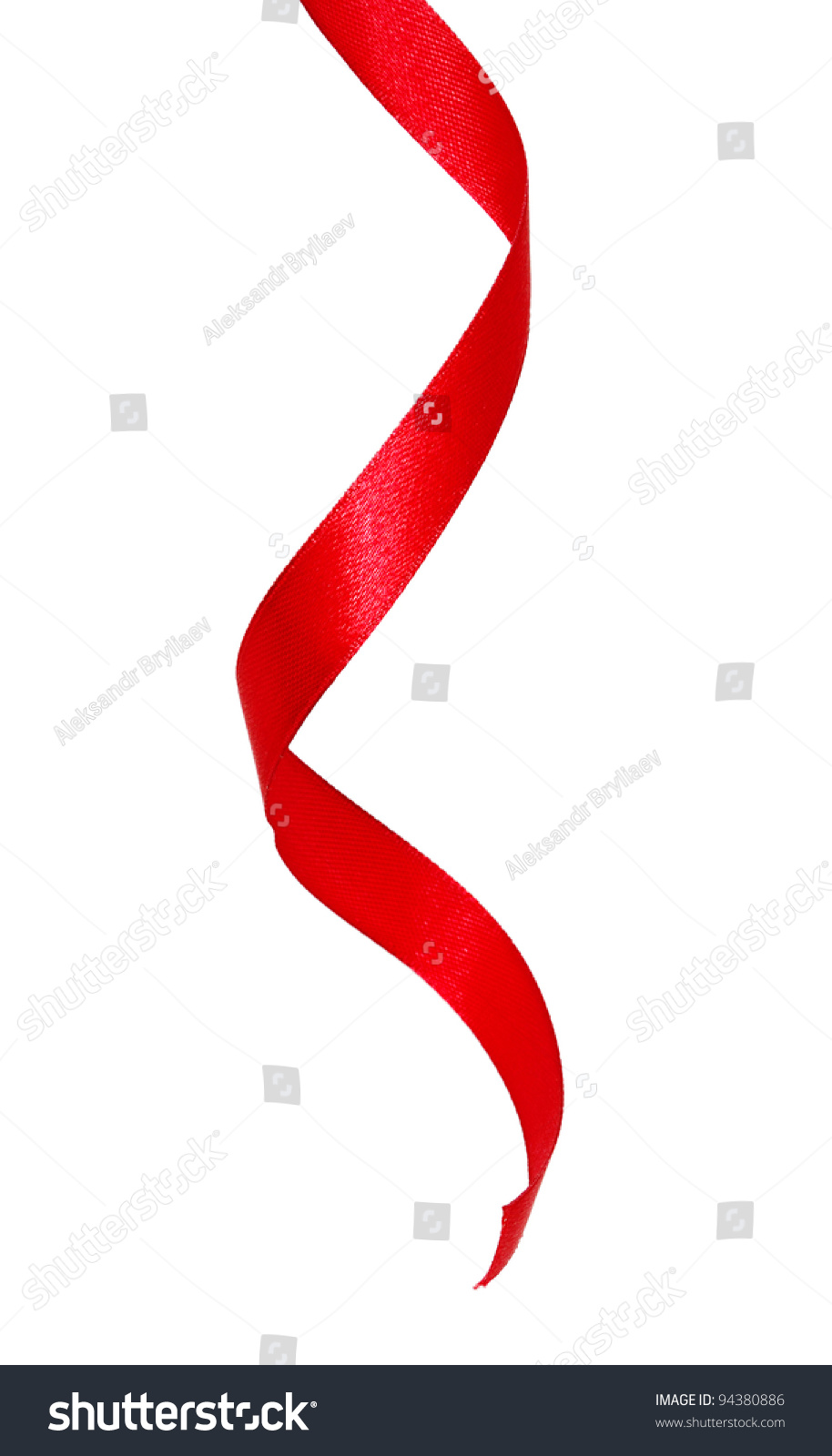 Red Ribbon Isolated On White Background Stock Photo 94380886 : Shutterstock