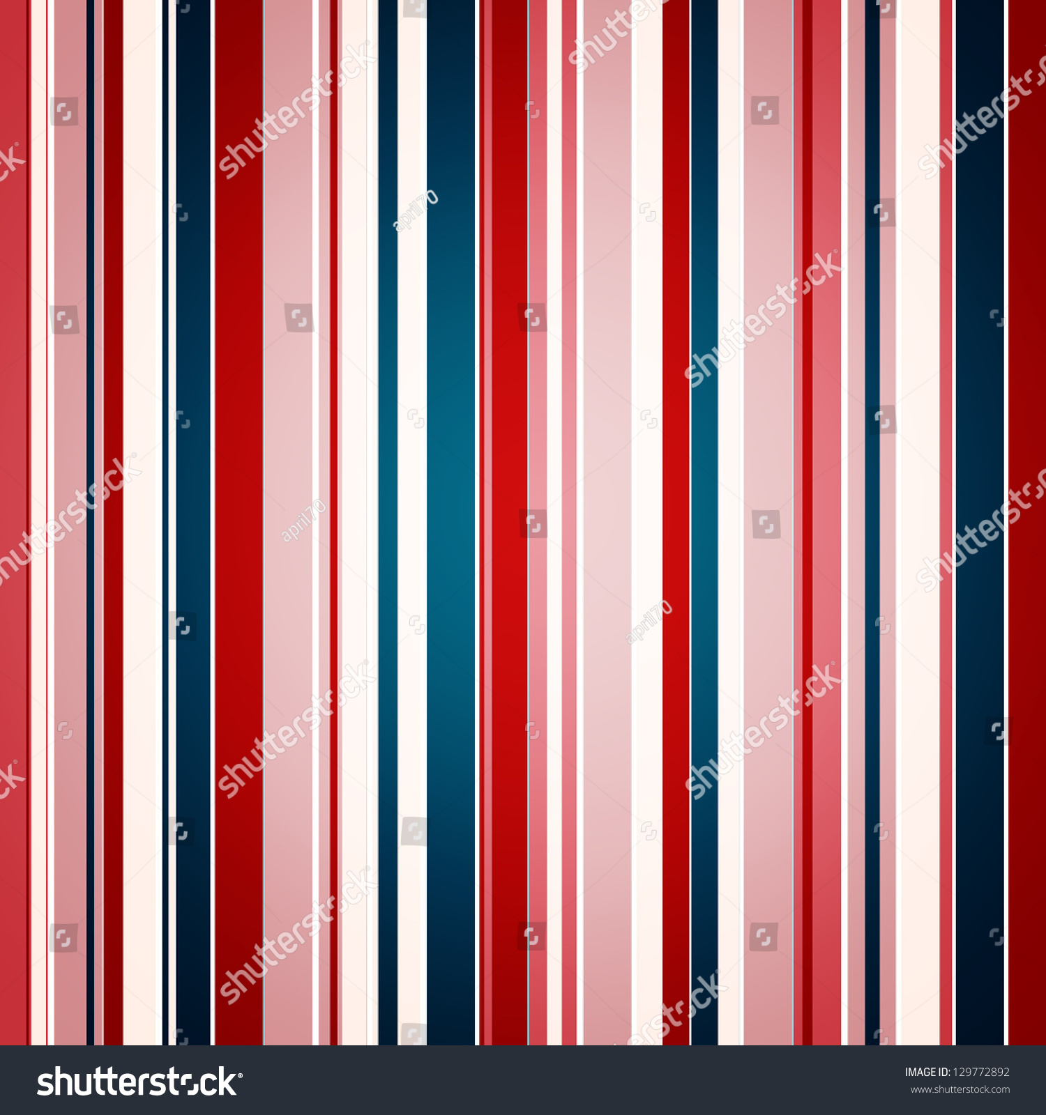 Red, White And Blue Grunge Striped Background Stock Photo 129772892