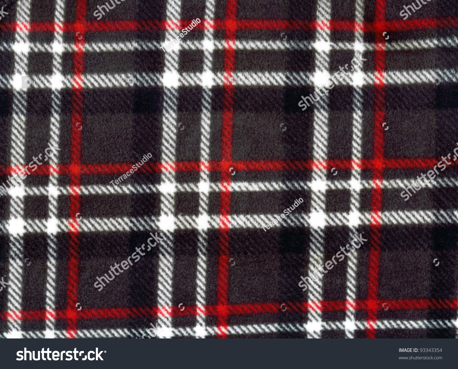 Red / White / Black Plaid Pattern Background Stock Photo 93343354