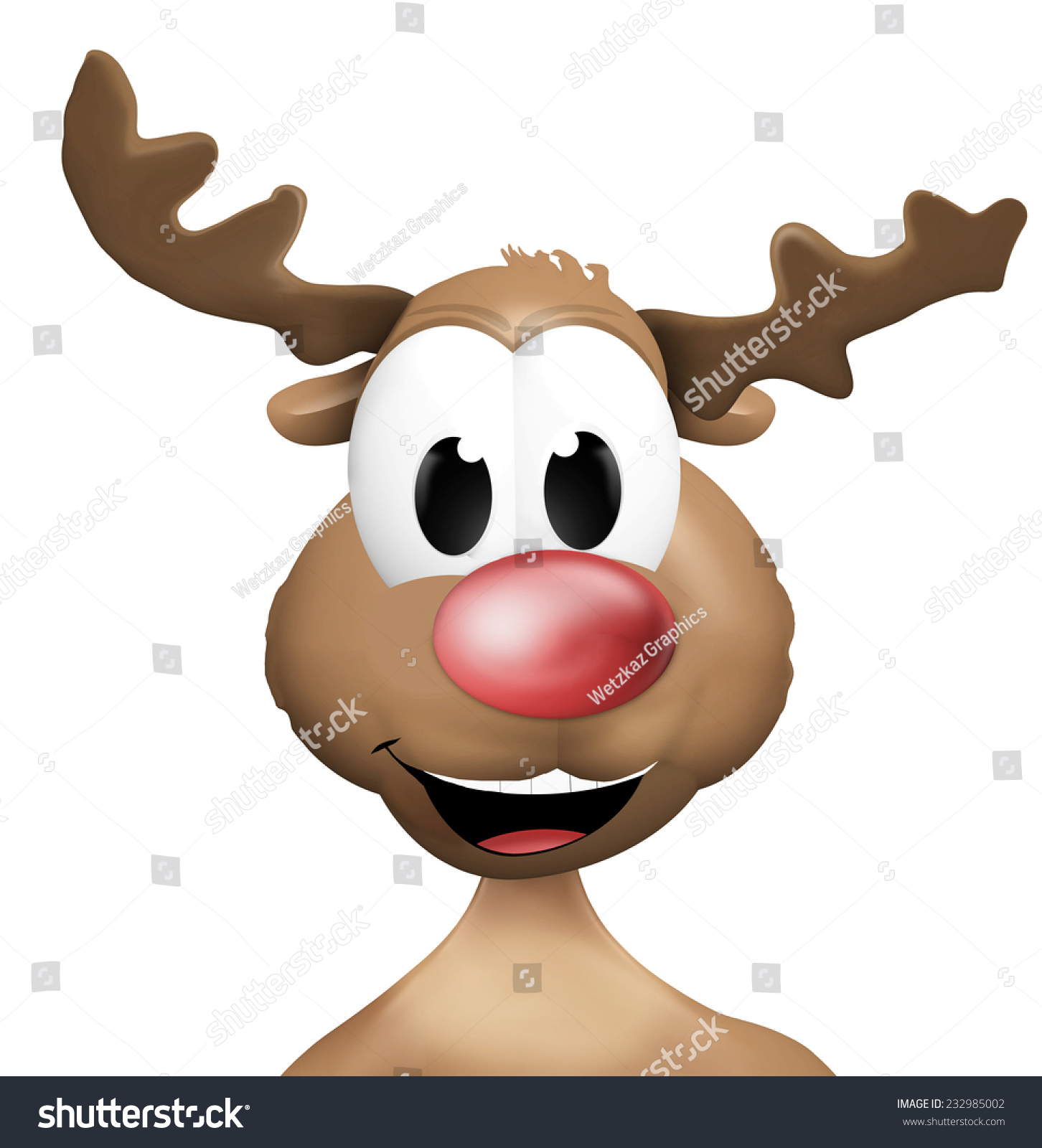 Reindeer Christmas Cute Animal Stock Photo 232985002 : Shutterstock