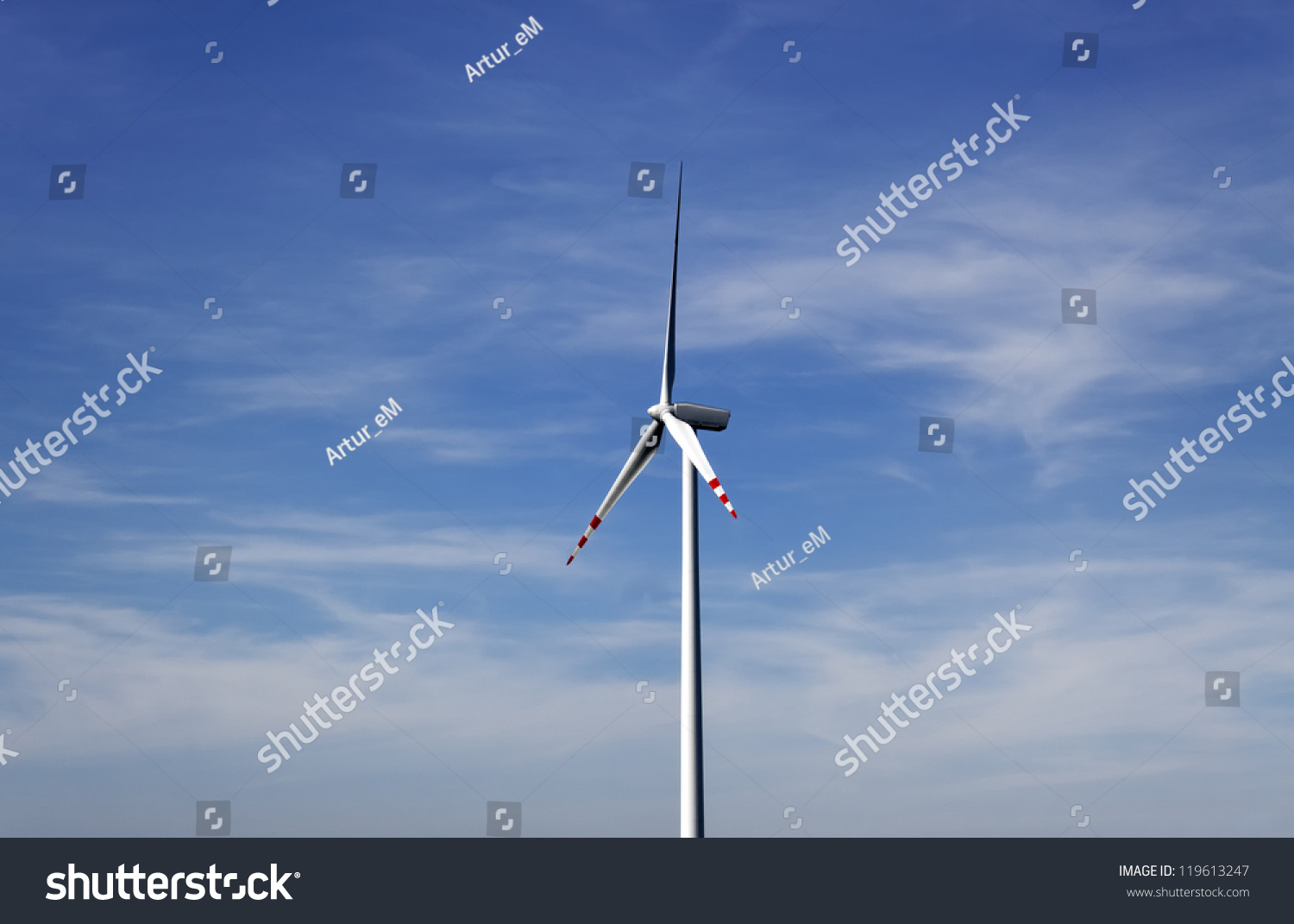 Renewable Energy- Wind Turbine Generator Stock Photo 119613247 