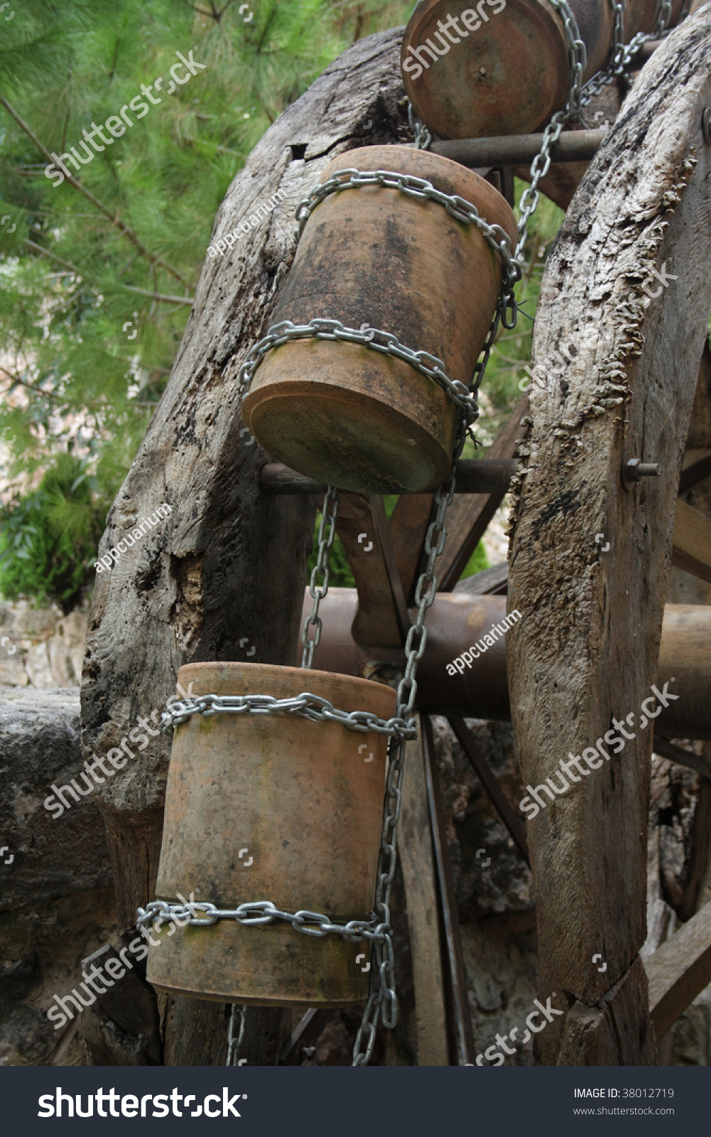 Restaured Medieval Watermill Detail Stock Photo 38012719 : Shutterstock