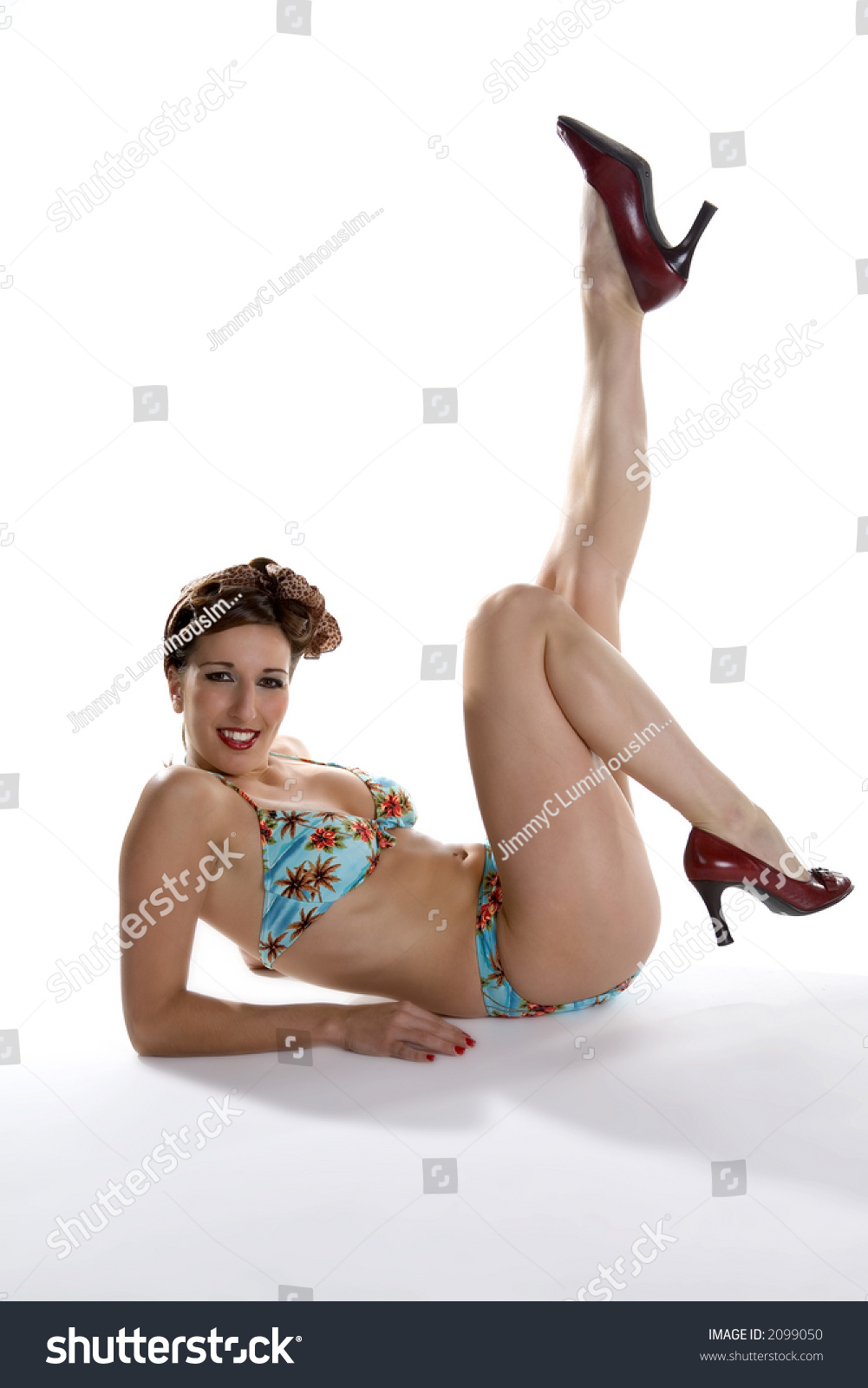 Retro Pinup Bikini Girl Stock Photo 2099050 Shutterstock