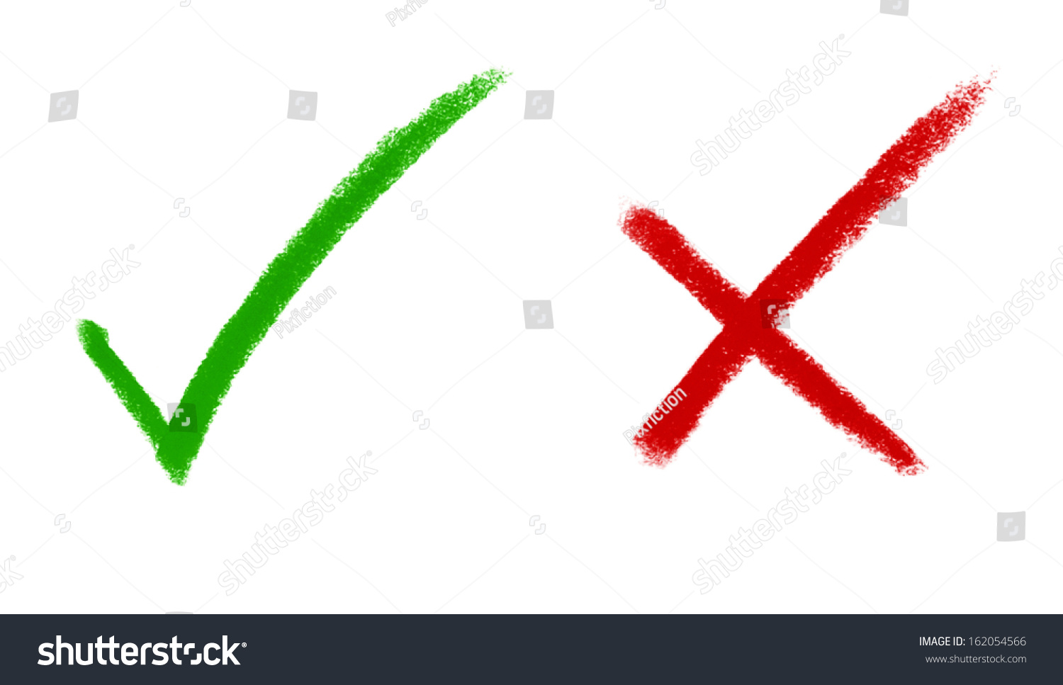 Right And Wrong  Tick Mark And Cross Mark Signs Stock Photo 162054566 