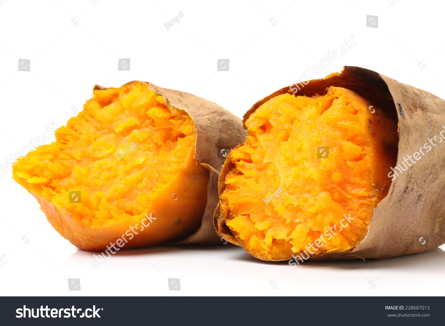 roasted sweet potatoes on a white background roasted sweet potatoes on a white background