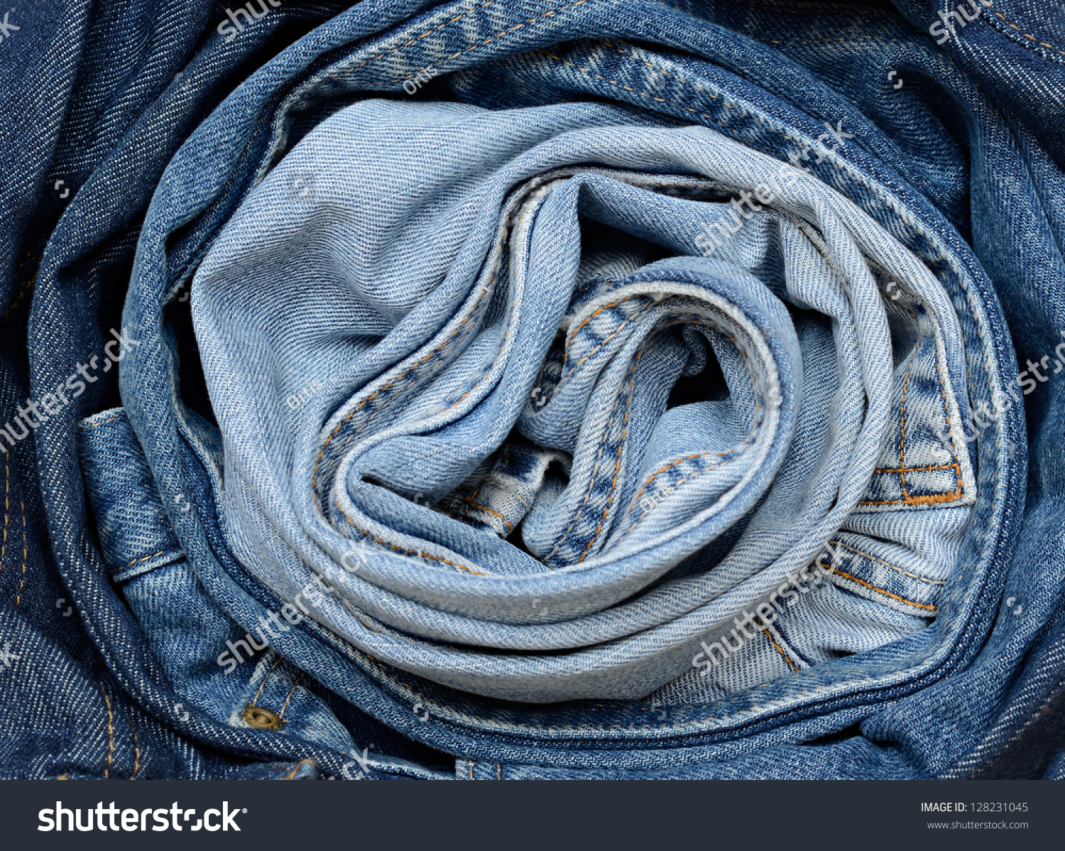 Rolled Jeans Stock Photo 128231045 : Shutterstock