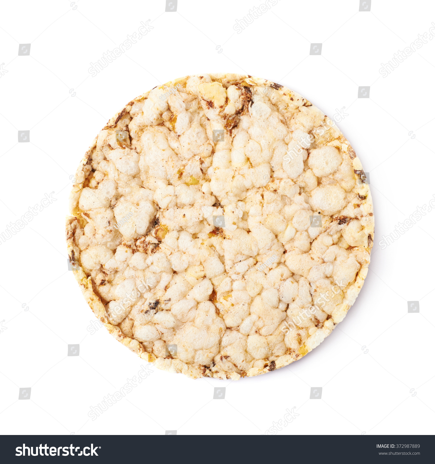 Round Diet Rice Cracker Isolated Stock Photo 372987889 Round Diet Rice Cracker Isolated Stock Photo 372987889