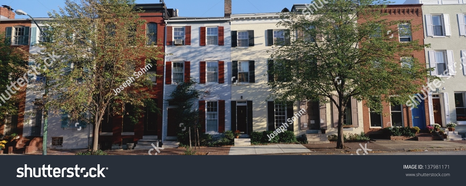 Row Houses Philadelphia Pa Stock Photo 137981171 Shutterstock