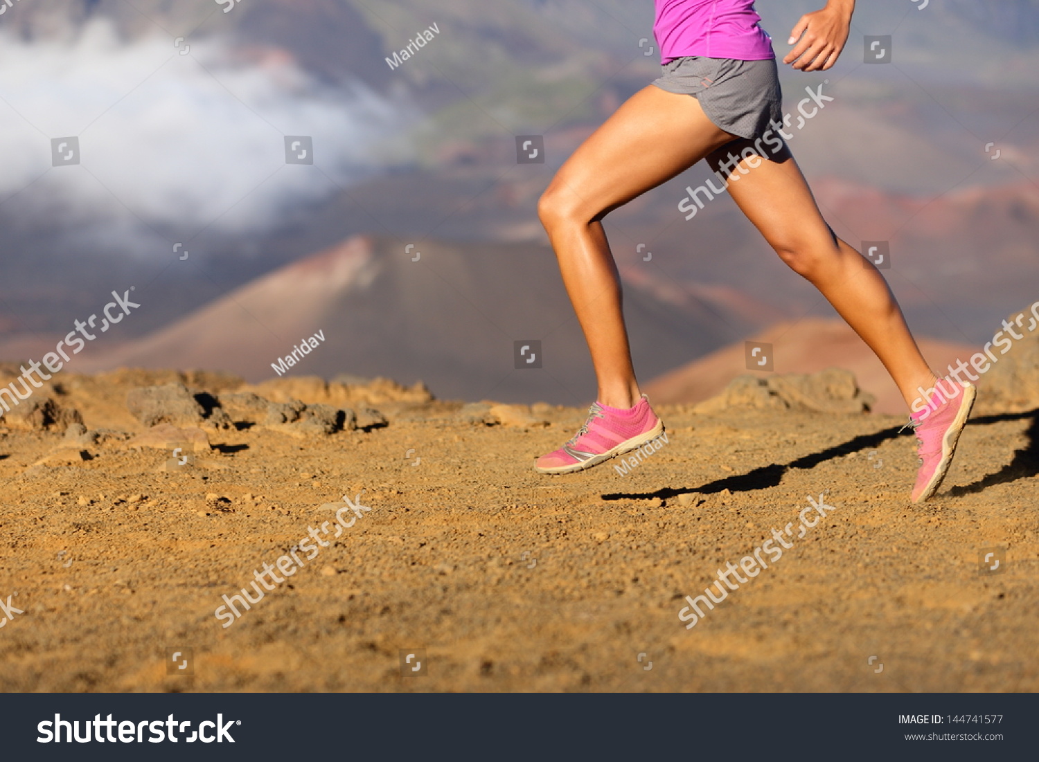 Track Runner Athlete Woman Warming Stock Footage Video 