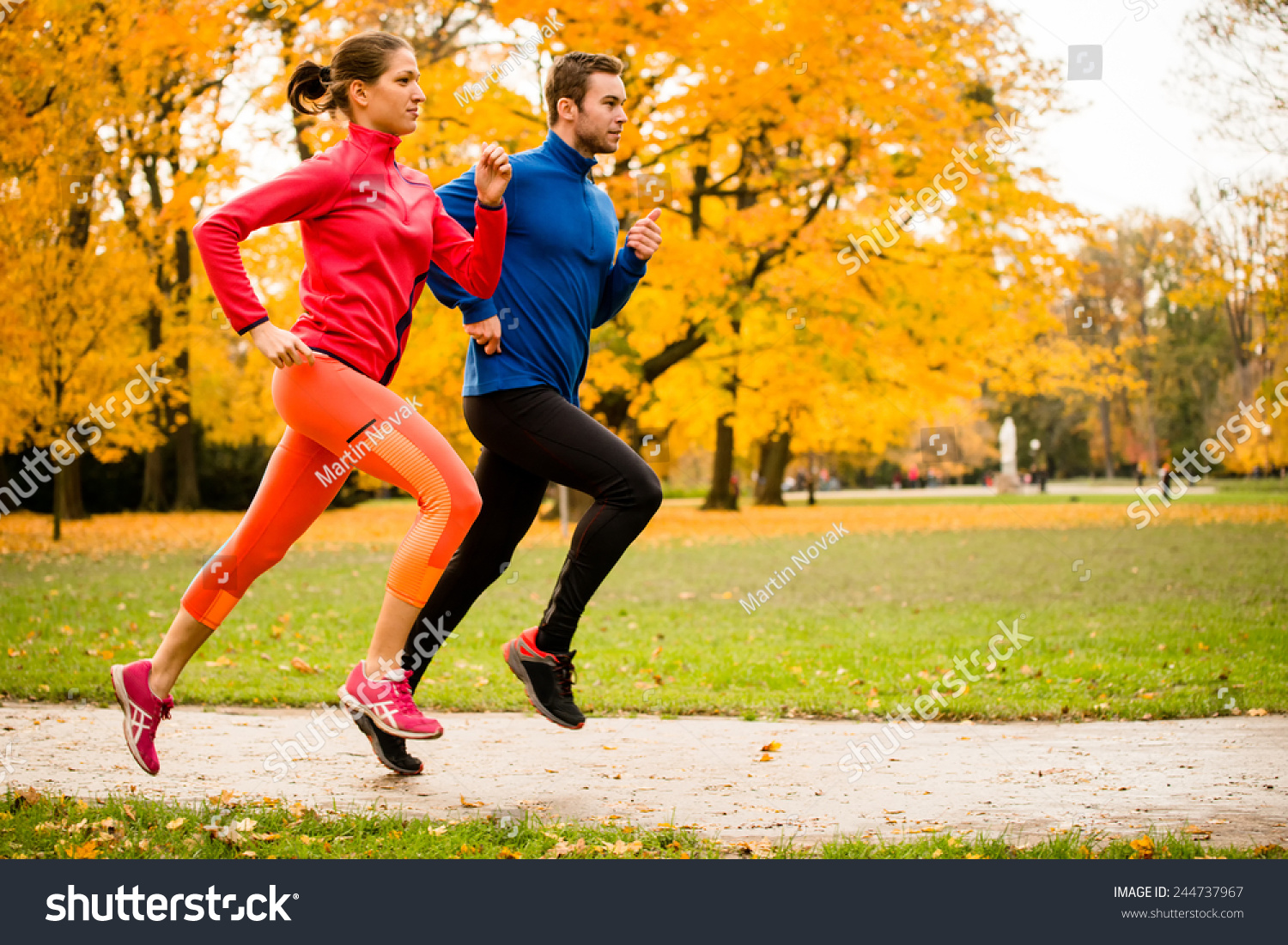 running with friends