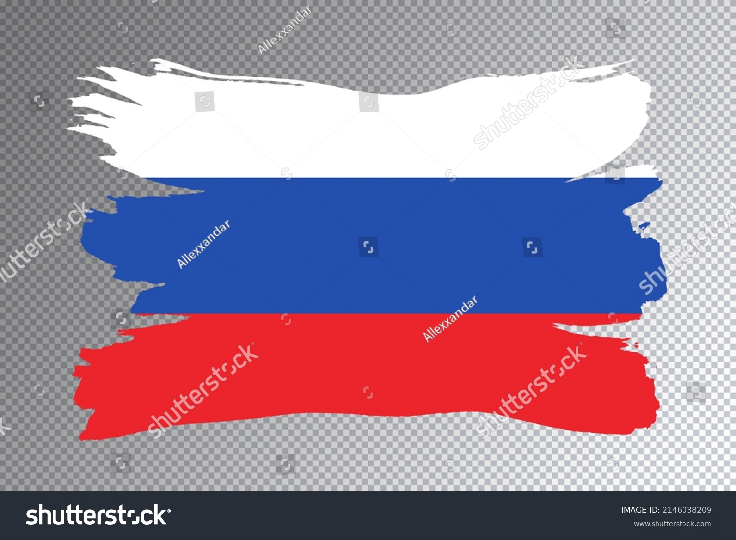 Russia Flag Brush Stroke National Flag Stock Illustration 2146038209