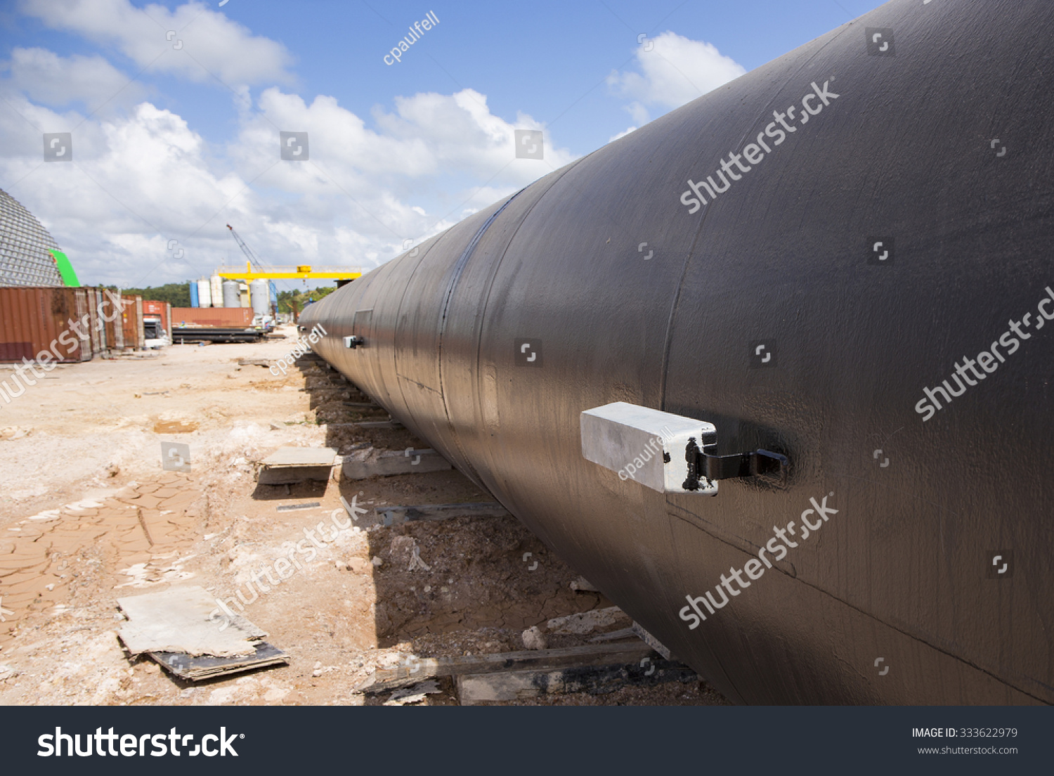 Sacrificial Anode Cathodic Protection On Pipe Foto Stock Editar Agora