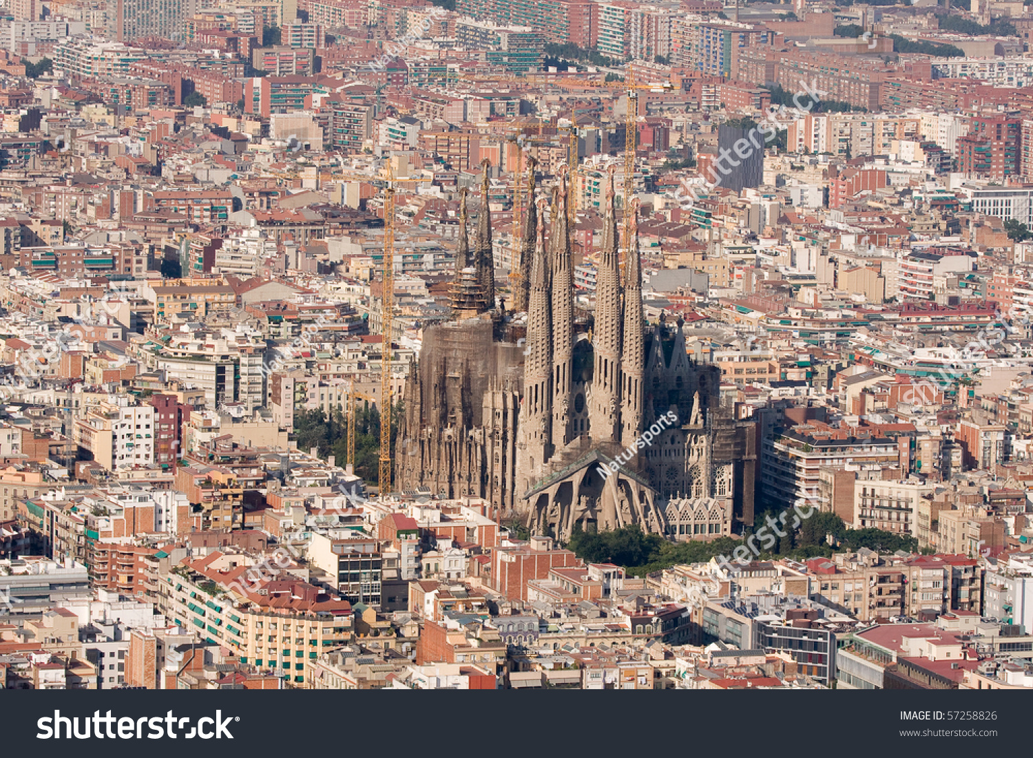 Sagrada Familia Air Barcelona Spain Stock Photo 57258826 - Shutterstock