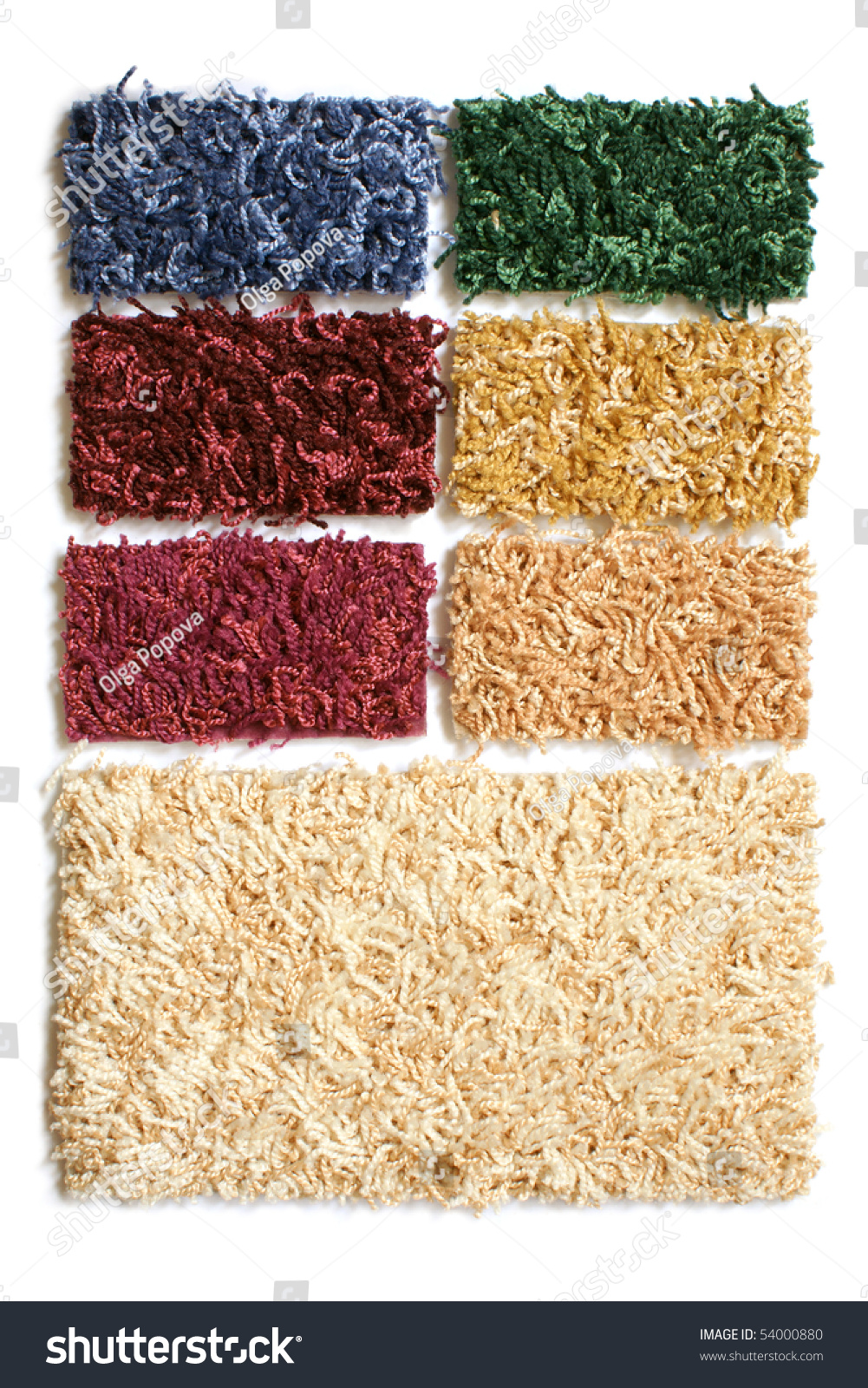 Samples Of Collection Carpet On A White Background Stock Photo 54000880