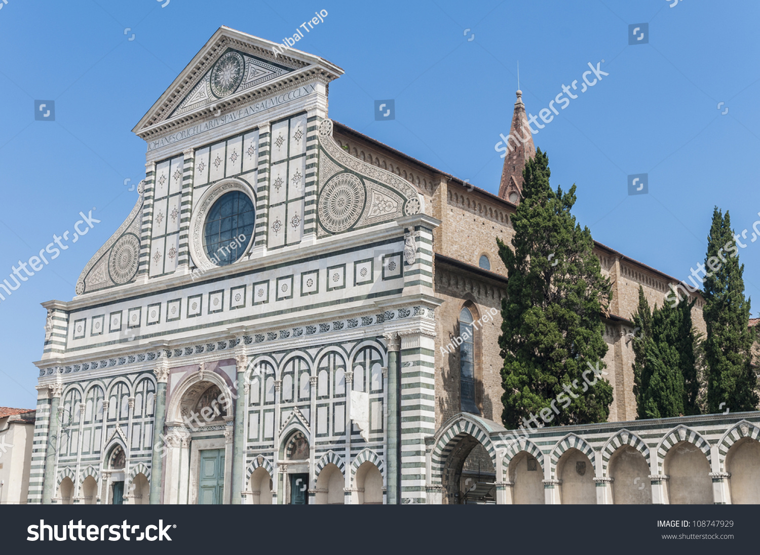 Santa Maria Novella Church Facade By Leon Battista Alberti Located In ...