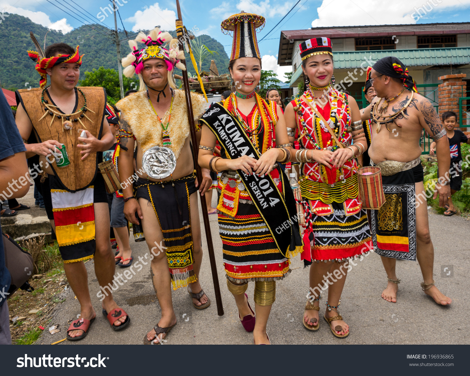 Sarawak Malaysia June 1 2014 People Of The Bidayuh Tribe An