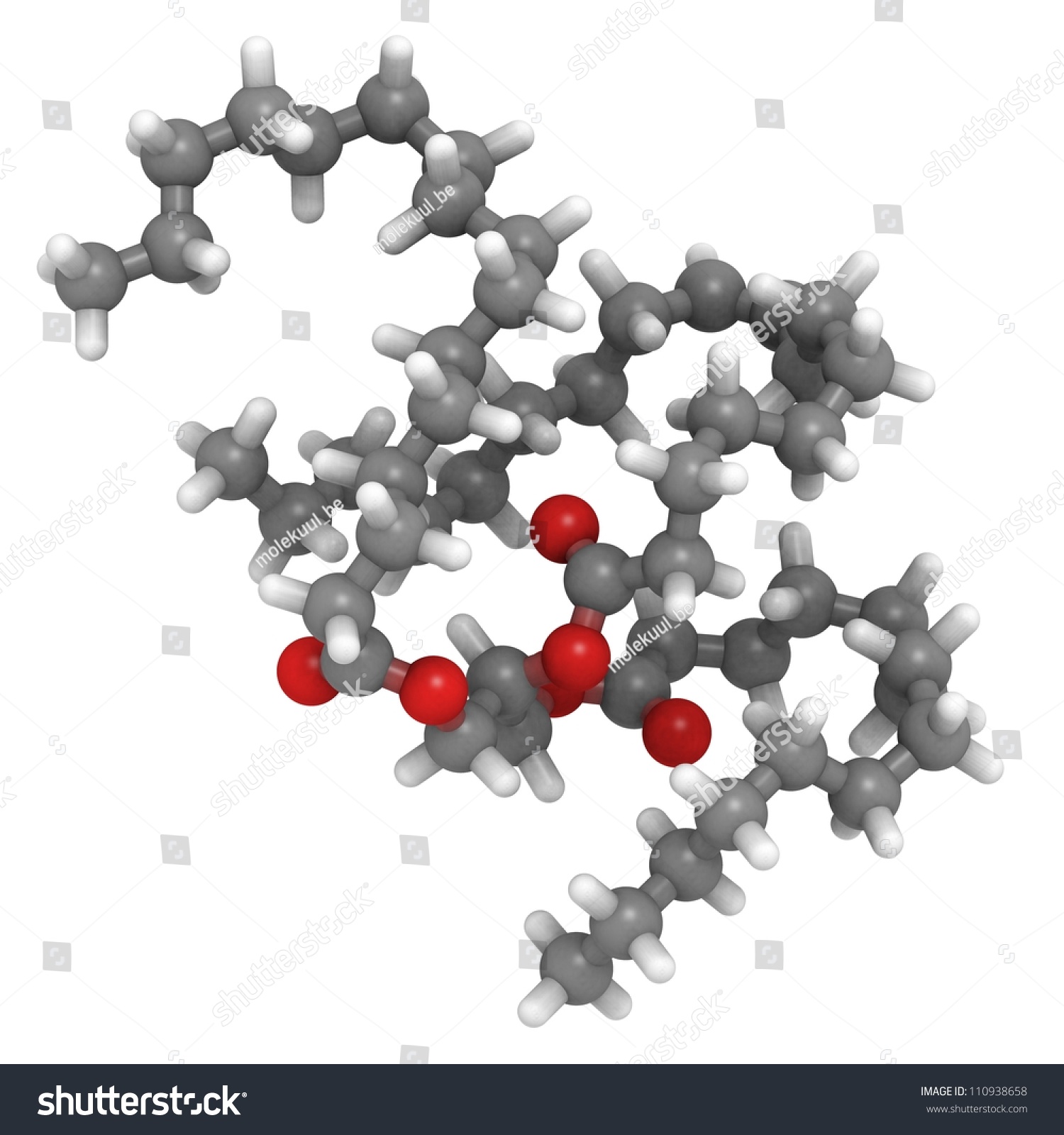 Saturated Fat Triglyceride Molecule, Like It Is Typically Found In