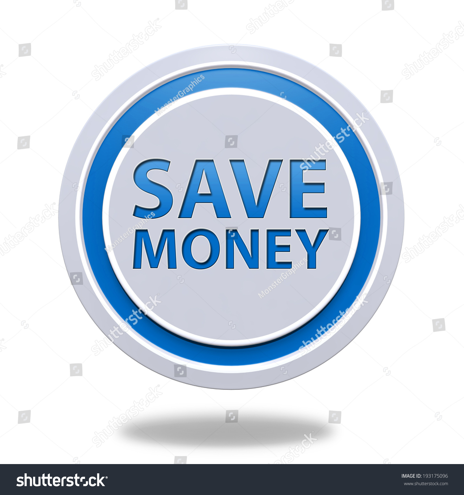 Save Money Circular Icon On White Stock Illustration 193175096 